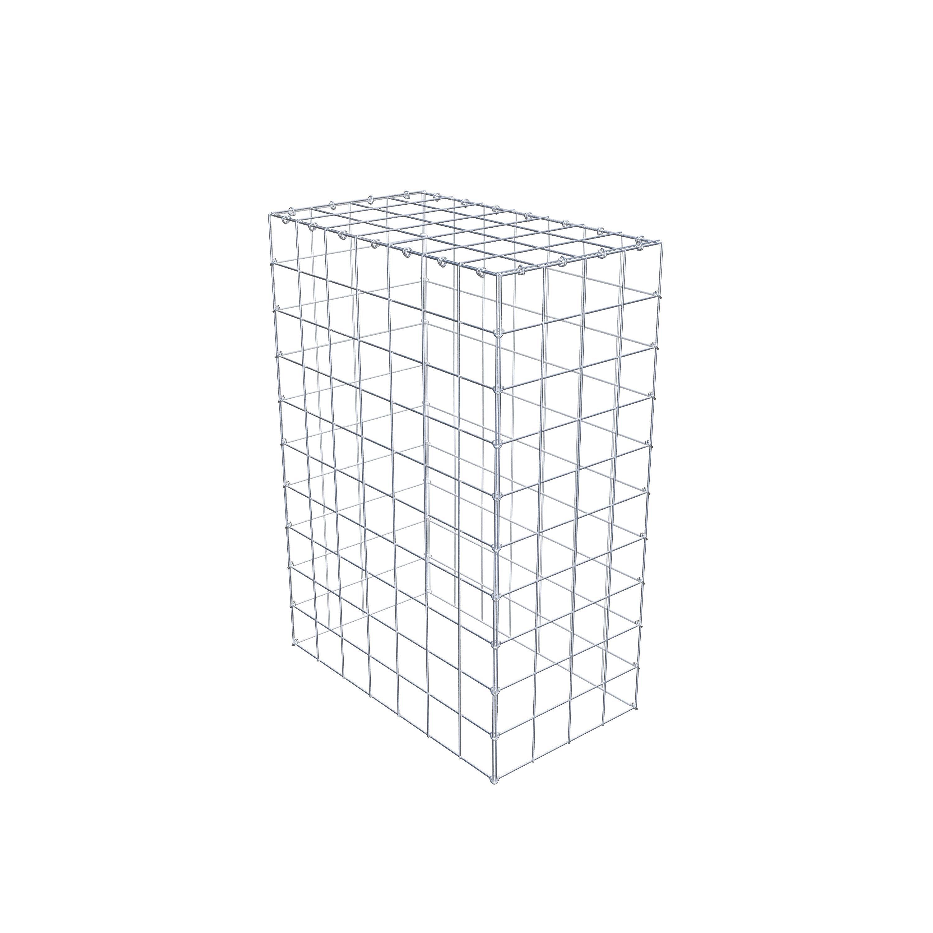 Mounted gabion type 3 100 cm x 70 cm x 40 cm (L x H x D), mesh size 10 cm x 10 cm, C-ring