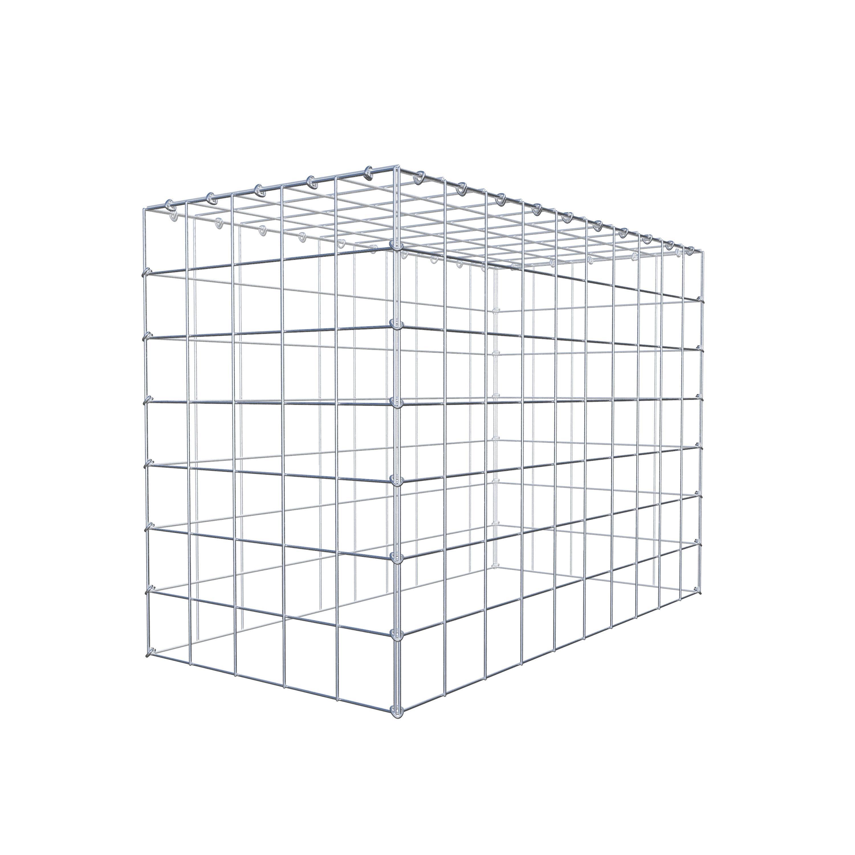 Mounted gabion type 3 100 cm x 70 cm x 50 cm (L x H x D), mesh size 10 cm x 10 cm, C-ring