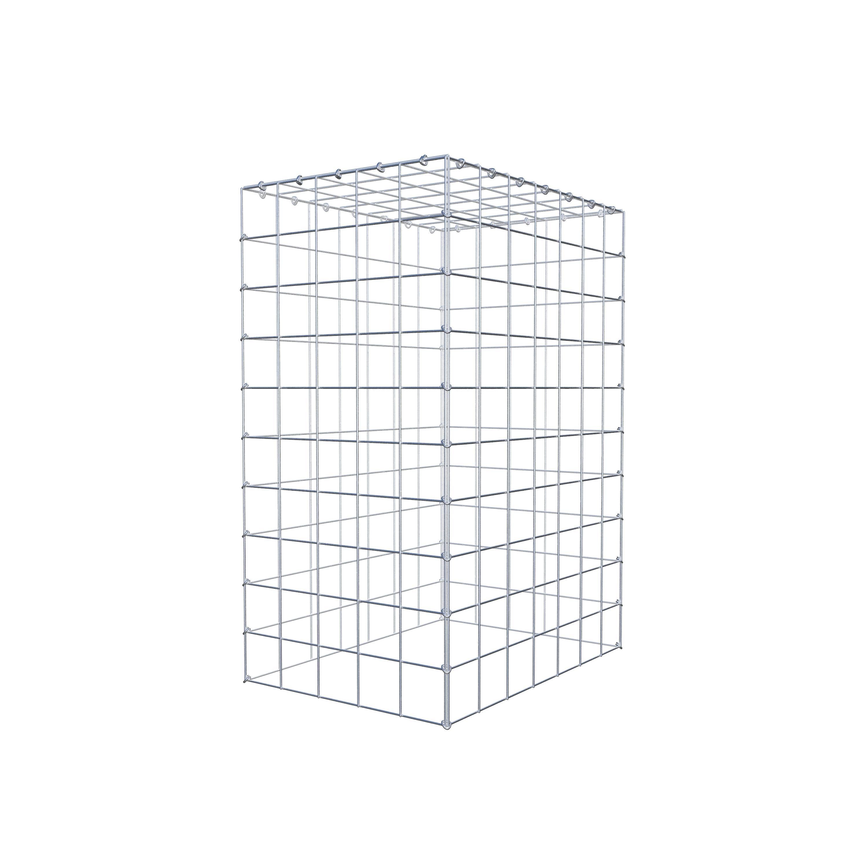 Monteret gabion type 3 100 cm x 70 cm x 50 cm (L x H x D), maskestørrelse 10 cm x 10 cm, C-ring