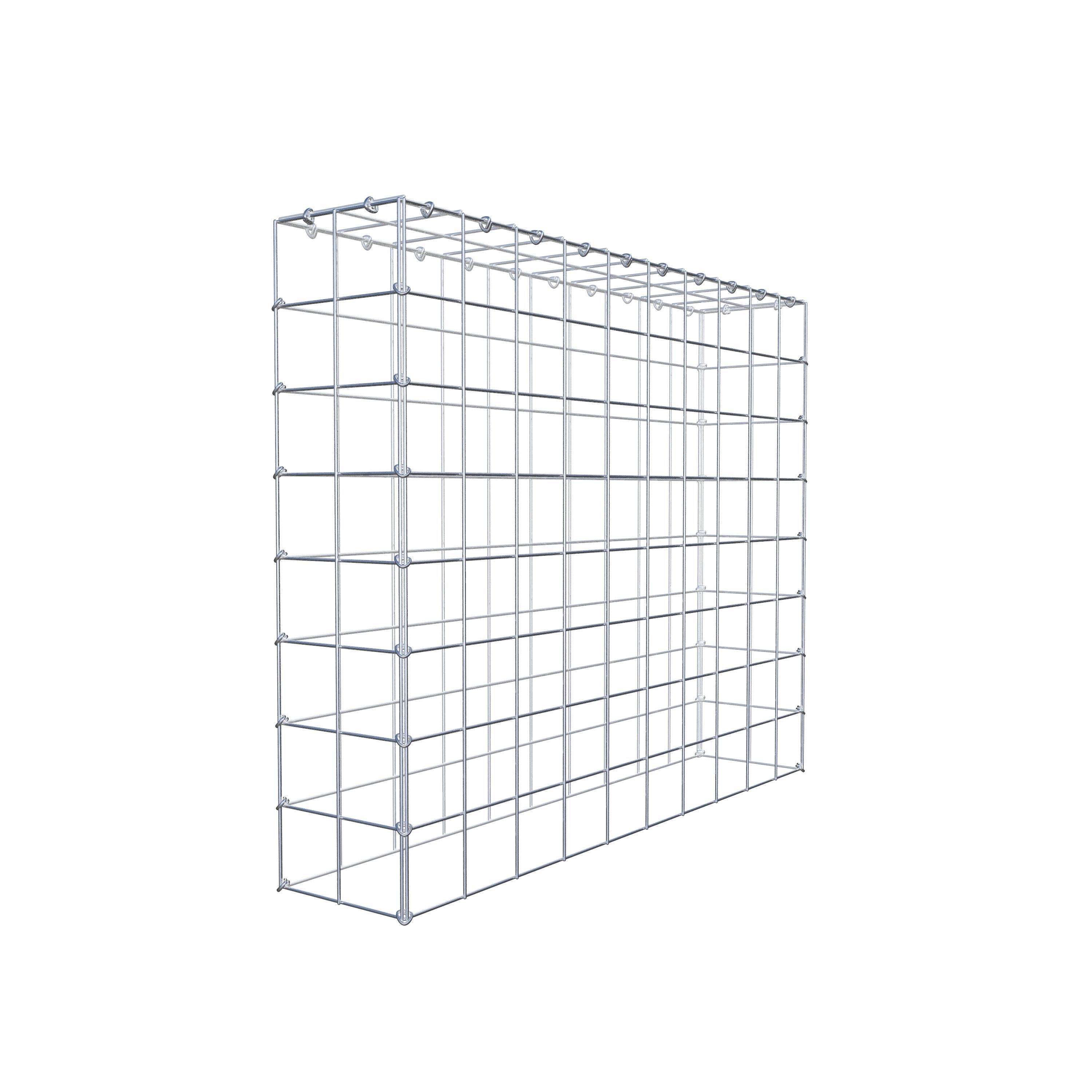 Mounted gabion type 3 100 cm x 80 cm x 20 cm (L x H x D), mesh size 10 cm x 10 cm, C-ring