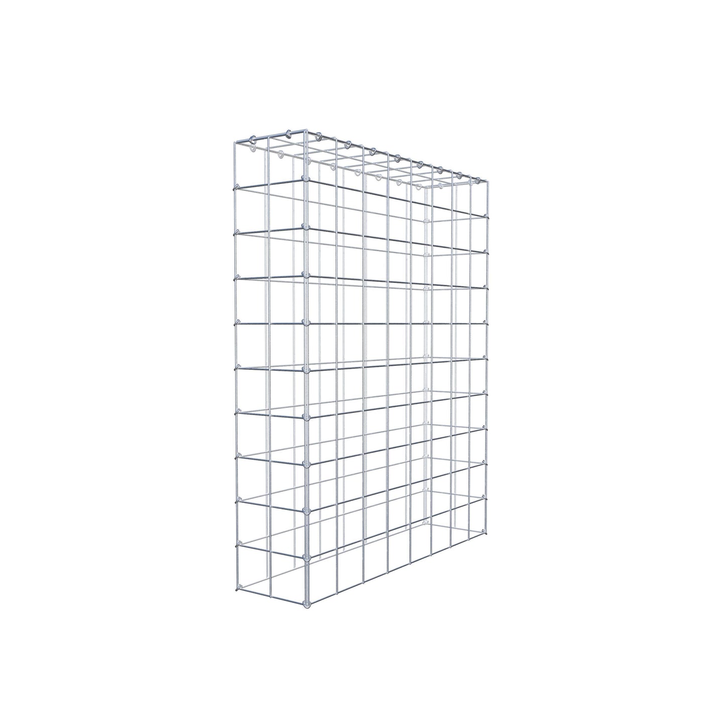 Mounted gabion type 3 100 cm x 80 cm x 20 cm (L x H x D), mesh size 10 cm x 10 cm, C-ring