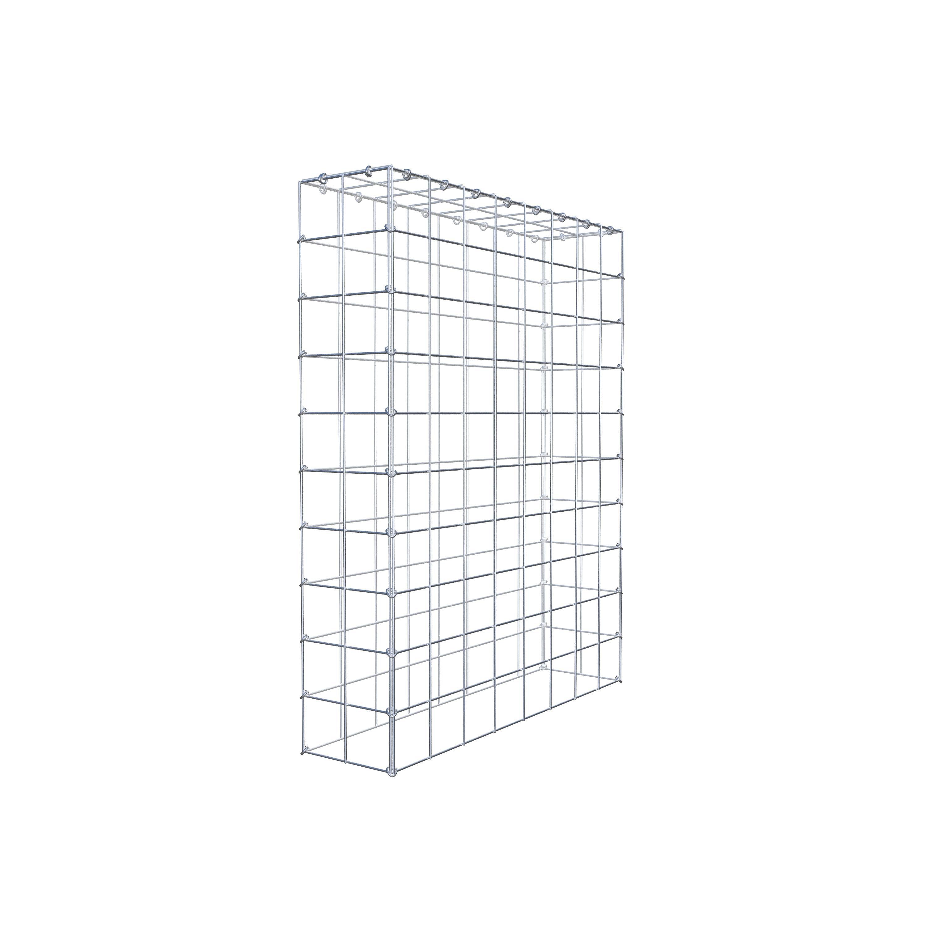 Mounted gabion type 3 100 cm x 80 cm x 20 cm (L x H x D), mesh size 10 cm x 10 cm, C-ring