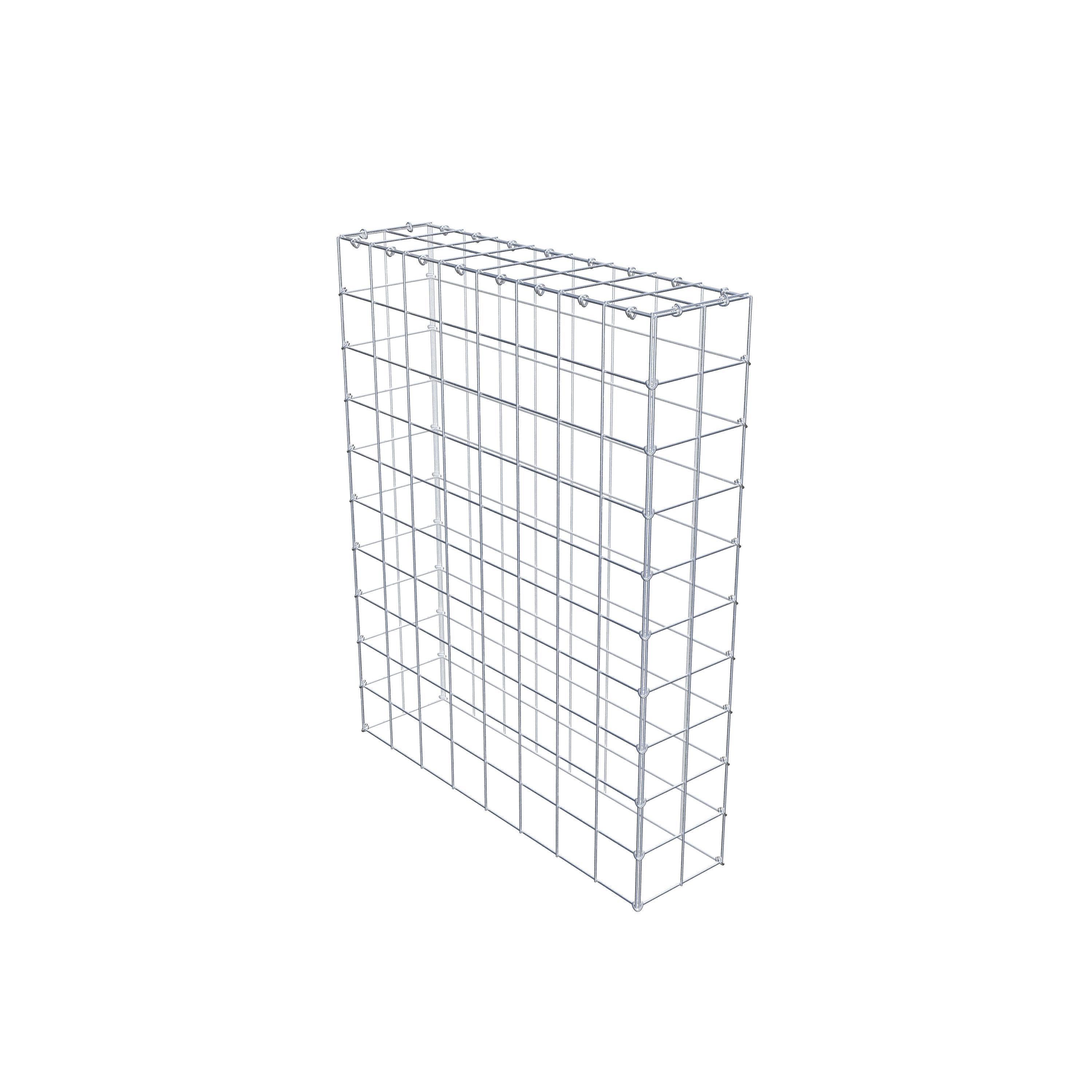 Mounted gabion type 3 100 cm x 80 cm x 20 cm (L x H x D), mesh size 10 cm x 10 cm, C-ring