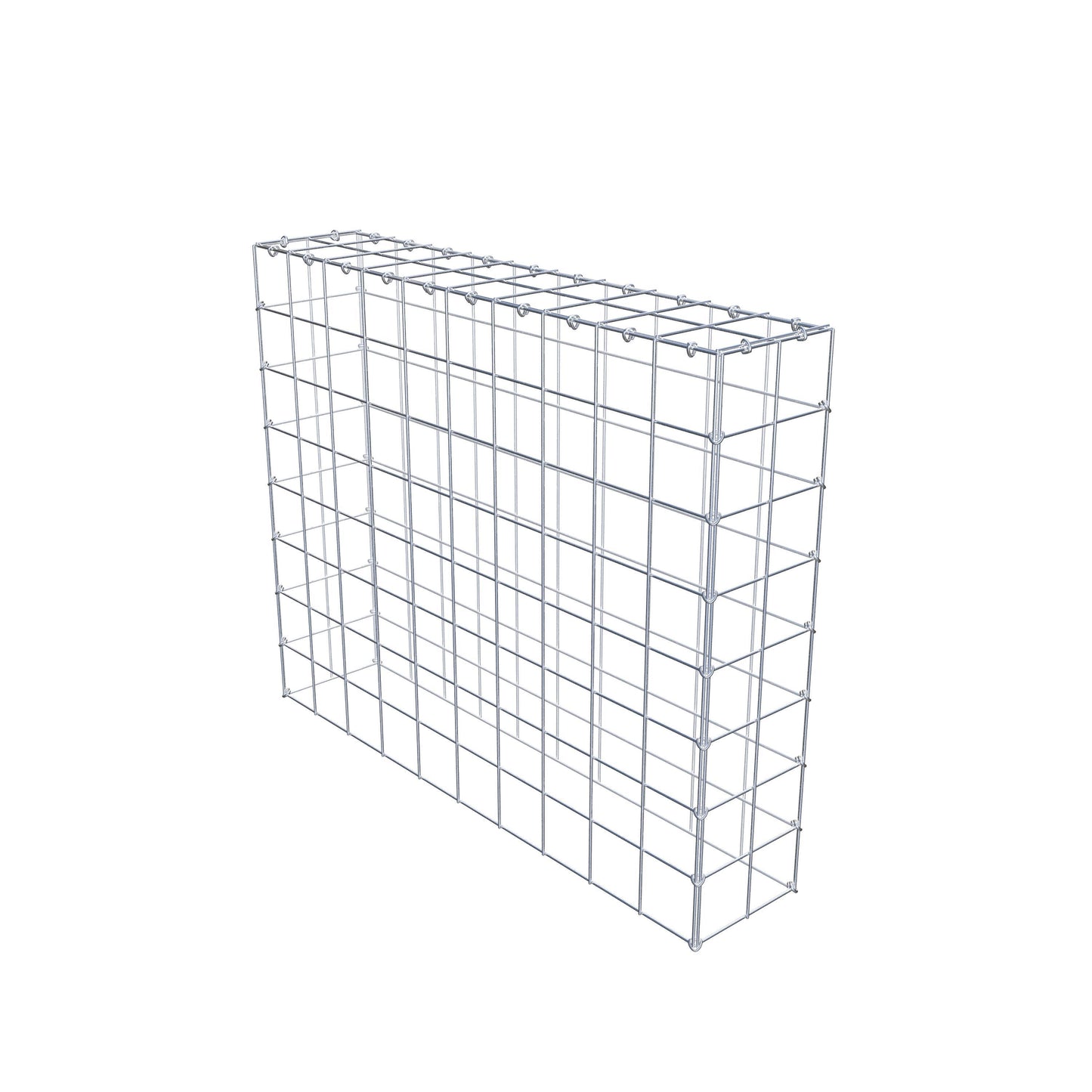Mounted gabion type 3 100 cm x 80 cm x 20 cm (L x H x D), mesh size 10 cm x 10 cm, C-ring