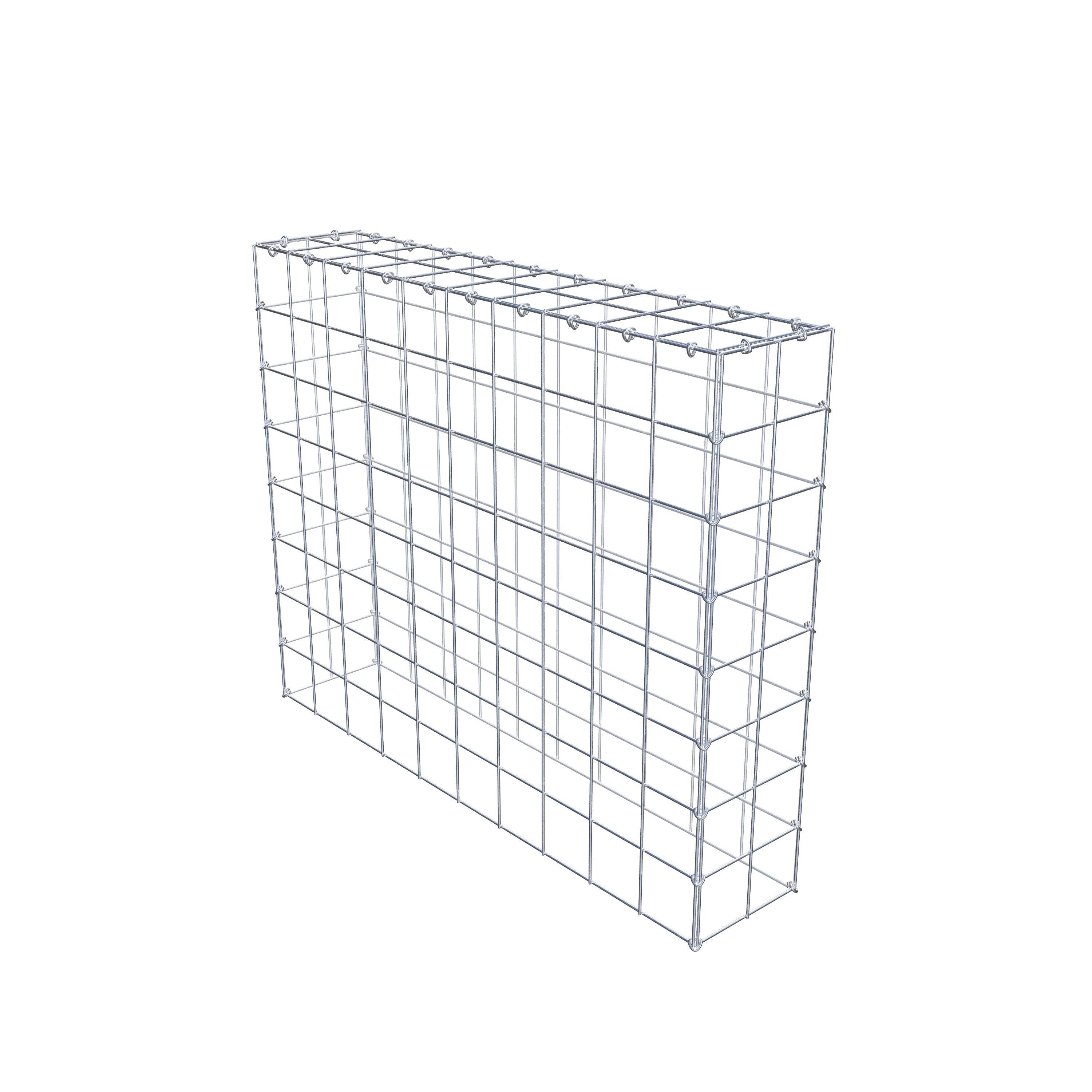 Mounted gabion type 3 100 cm x 80 cm x 20 cm (L x H x D), mesh size 10 cm x 10 cm, C-ring