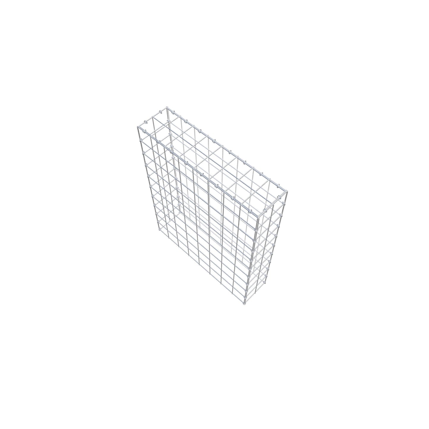 Mounted gabion type 3 100 cm x 80 cm x 20 cm (L x H x D), mesh size 10 cm x 10 cm, C-ring