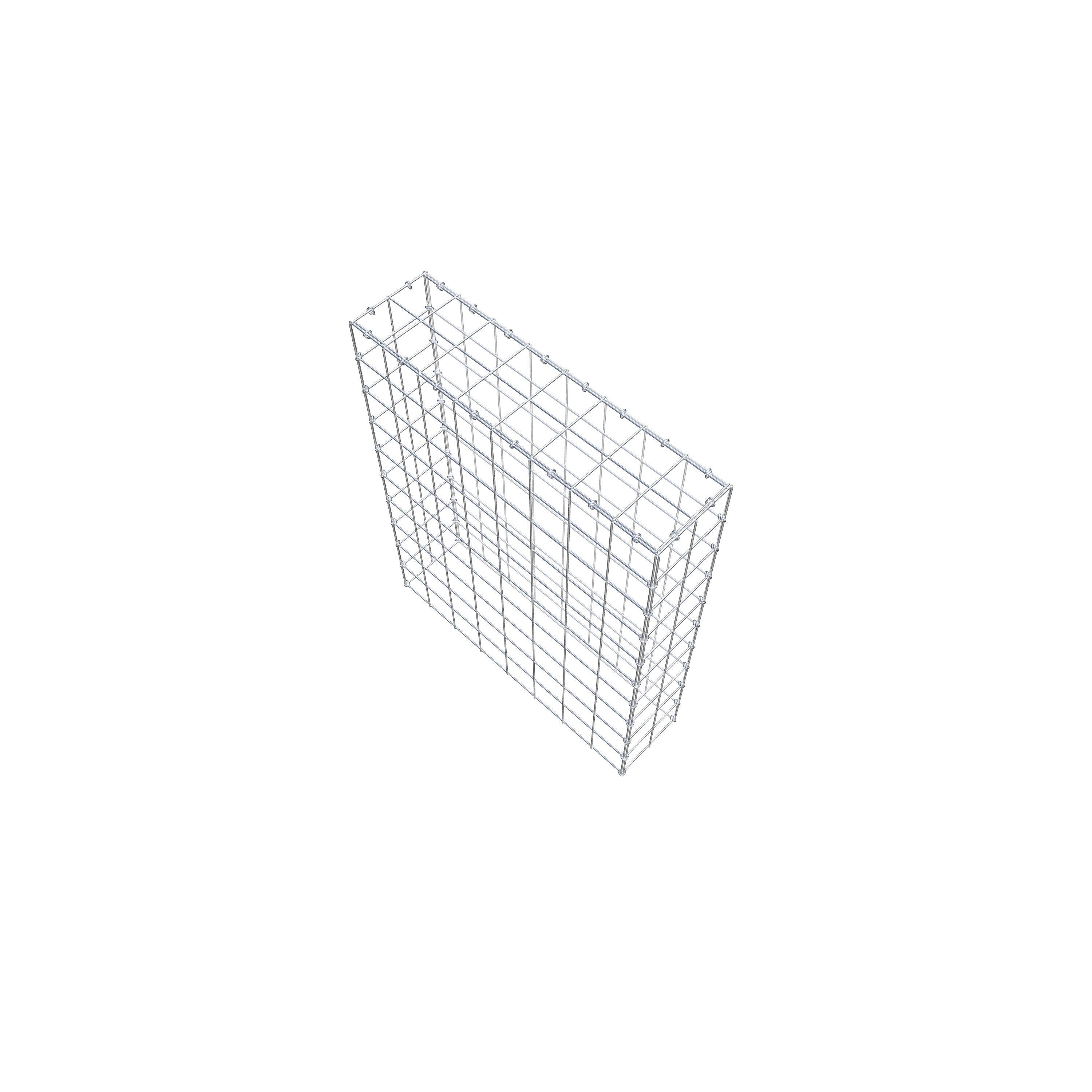 Mounted gabion type 3 100 cm x 80 cm x 20 cm (L x H x D), mesh size 10 cm x 10 cm, C-ring