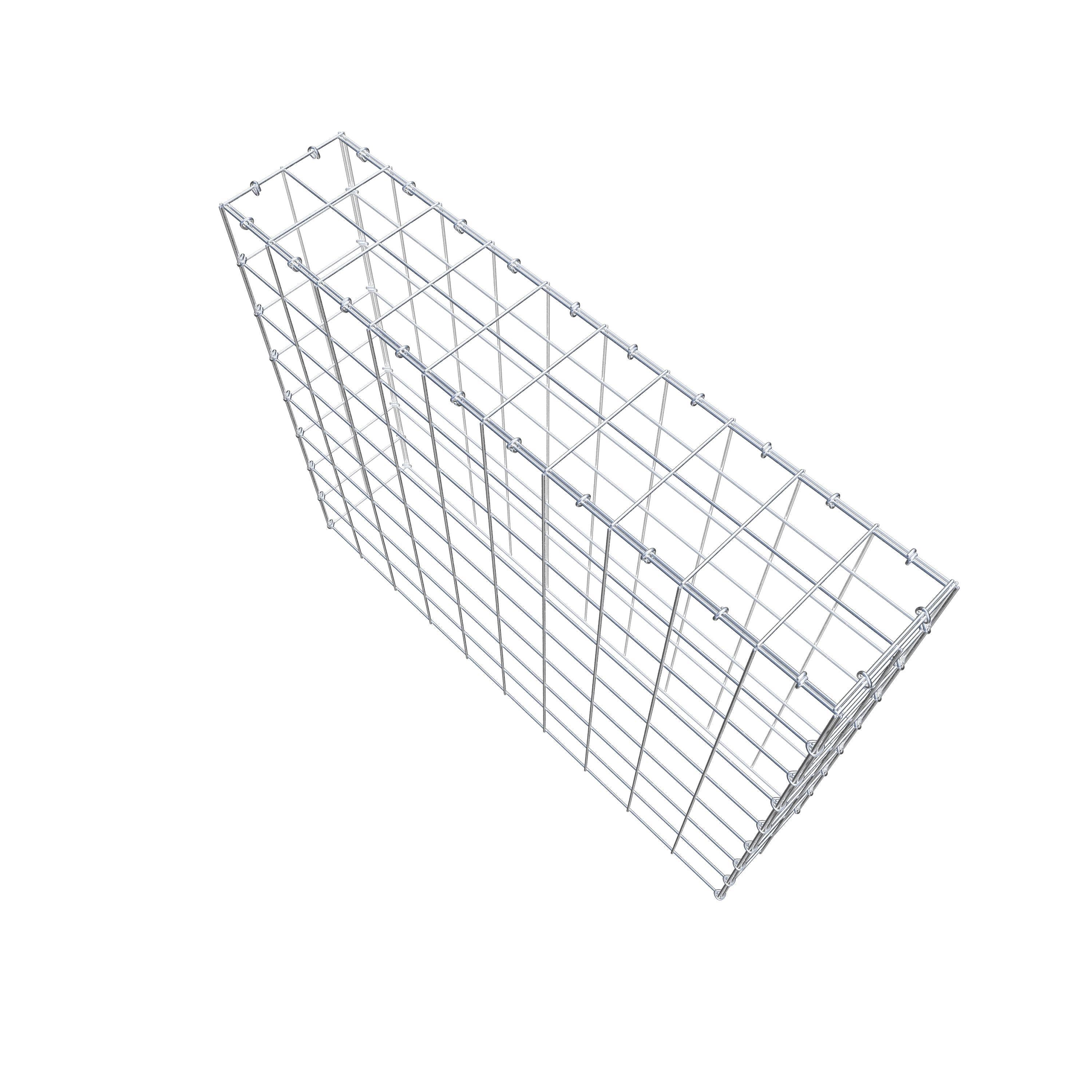 Mounted gabion type 3 100 cm x 80 cm x 20 cm (L x H x D), mesh size 10 cm x 10 cm, C-ring