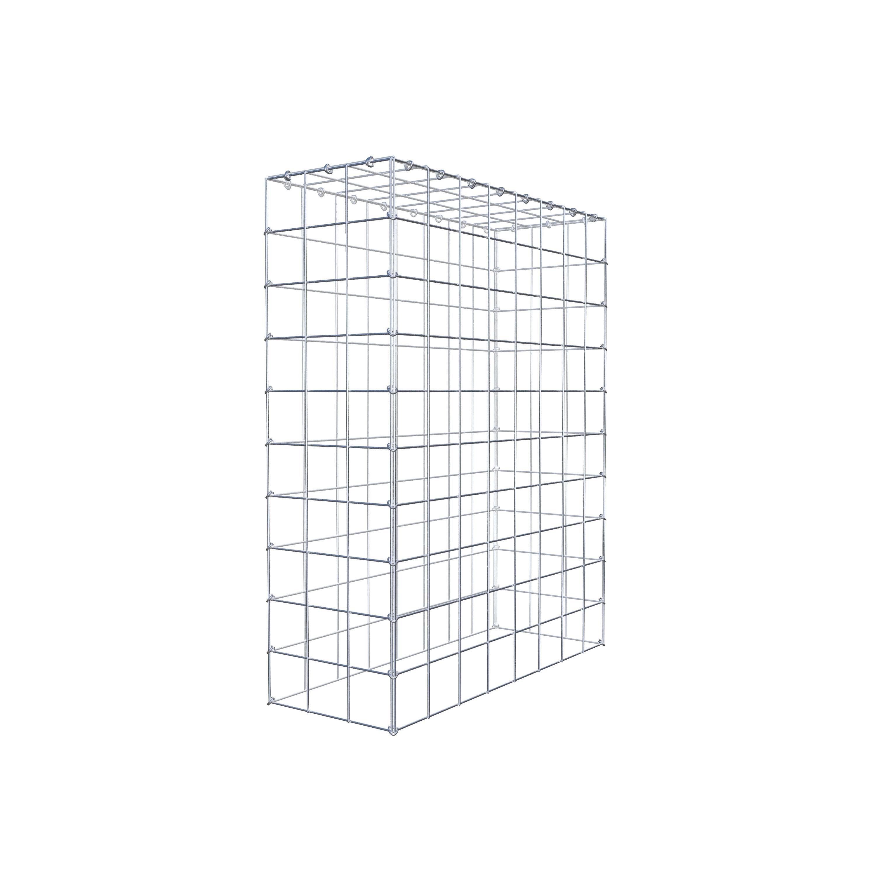 Mounted gabion type 3 100 cm x 80 cm x 30 cm (L x H x D), mesh size 10 cm x 10 cm, C-ring