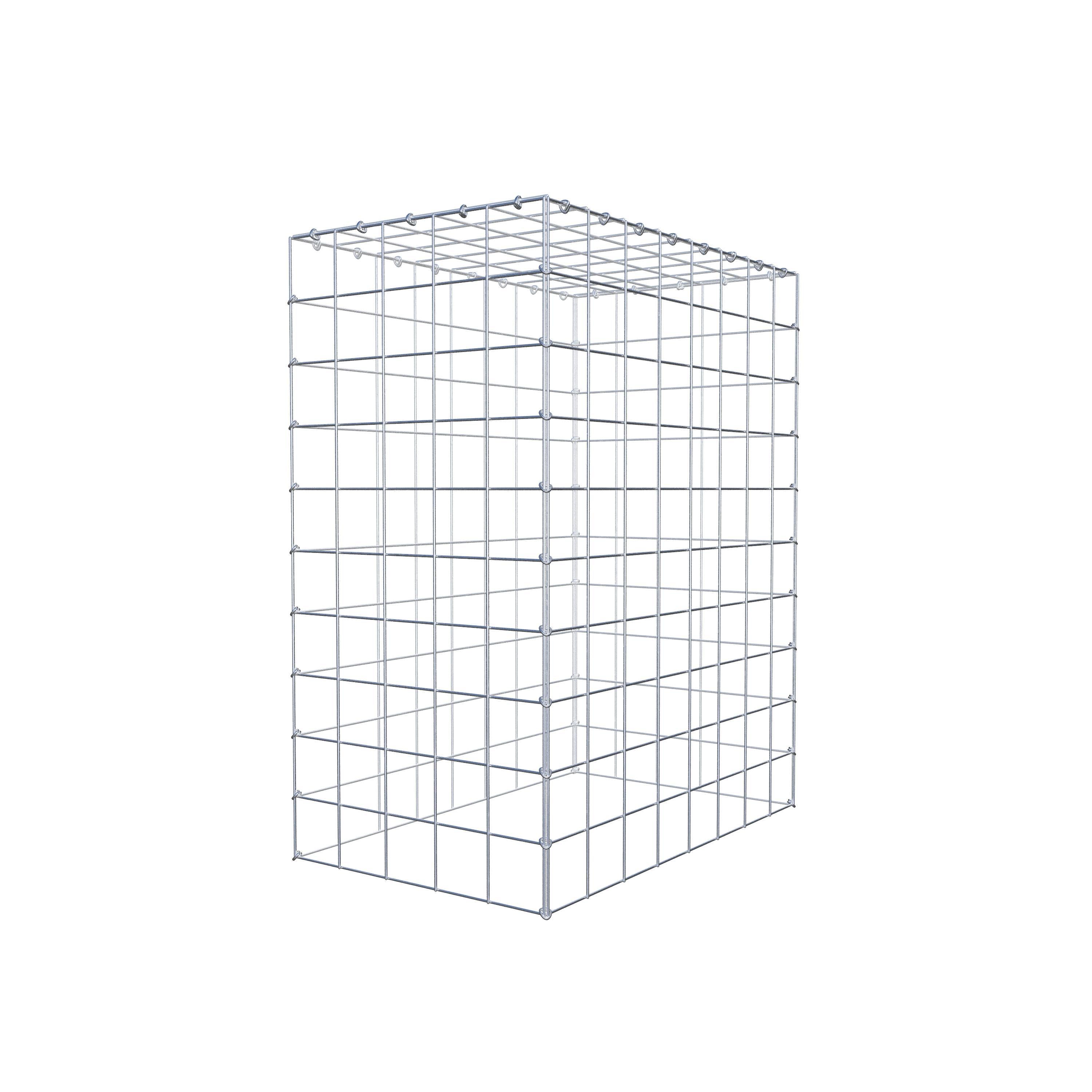 Monteret gabion type 3 100 cm x 80 cm x 50 cm (L x H x D), maskestørrelse 10 cm x 10 cm, C-ring