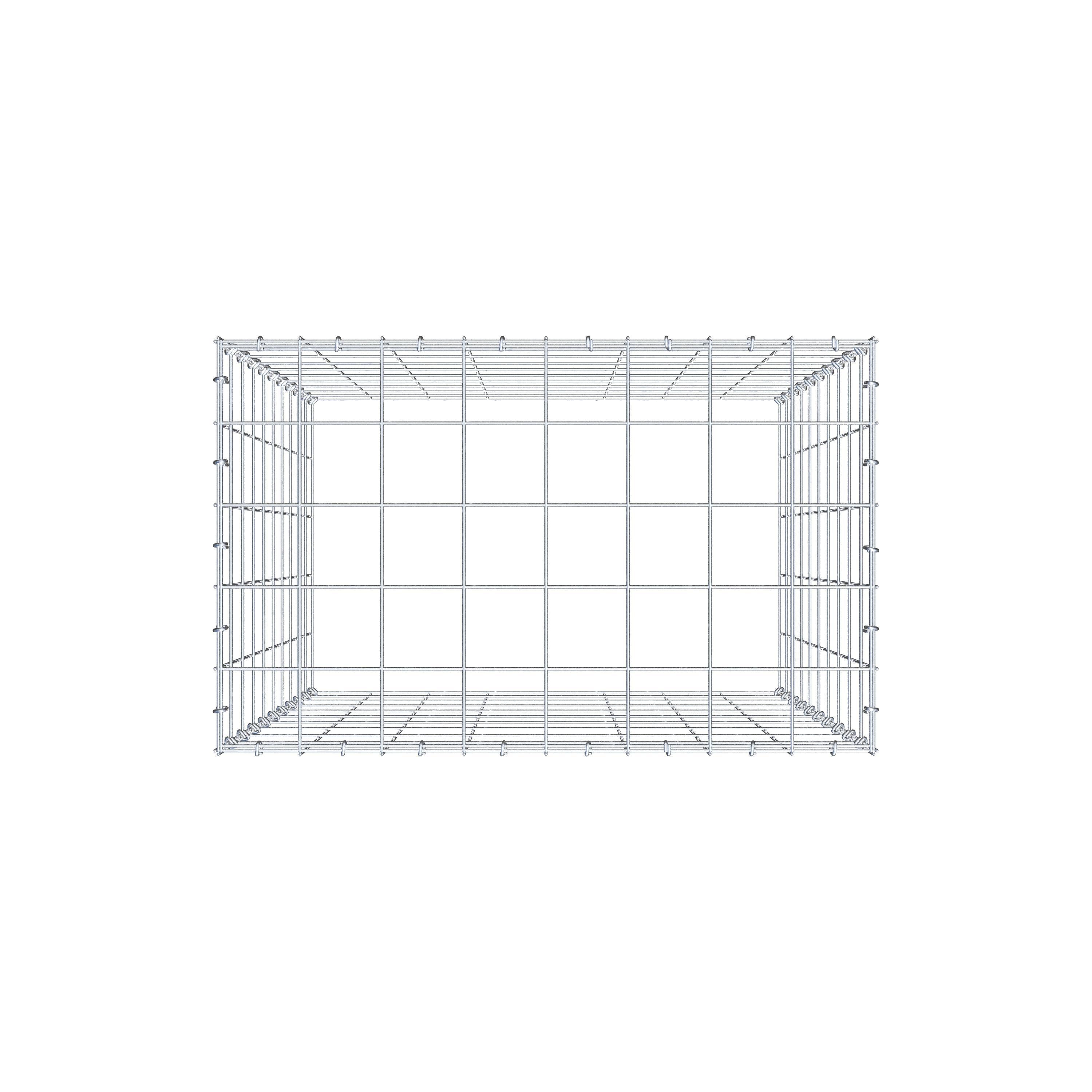 Gabião Tipo 3 100 cm x 80 cm x 50 cm (C x A x P), malhagem 10 cm x 10 cm, anel C