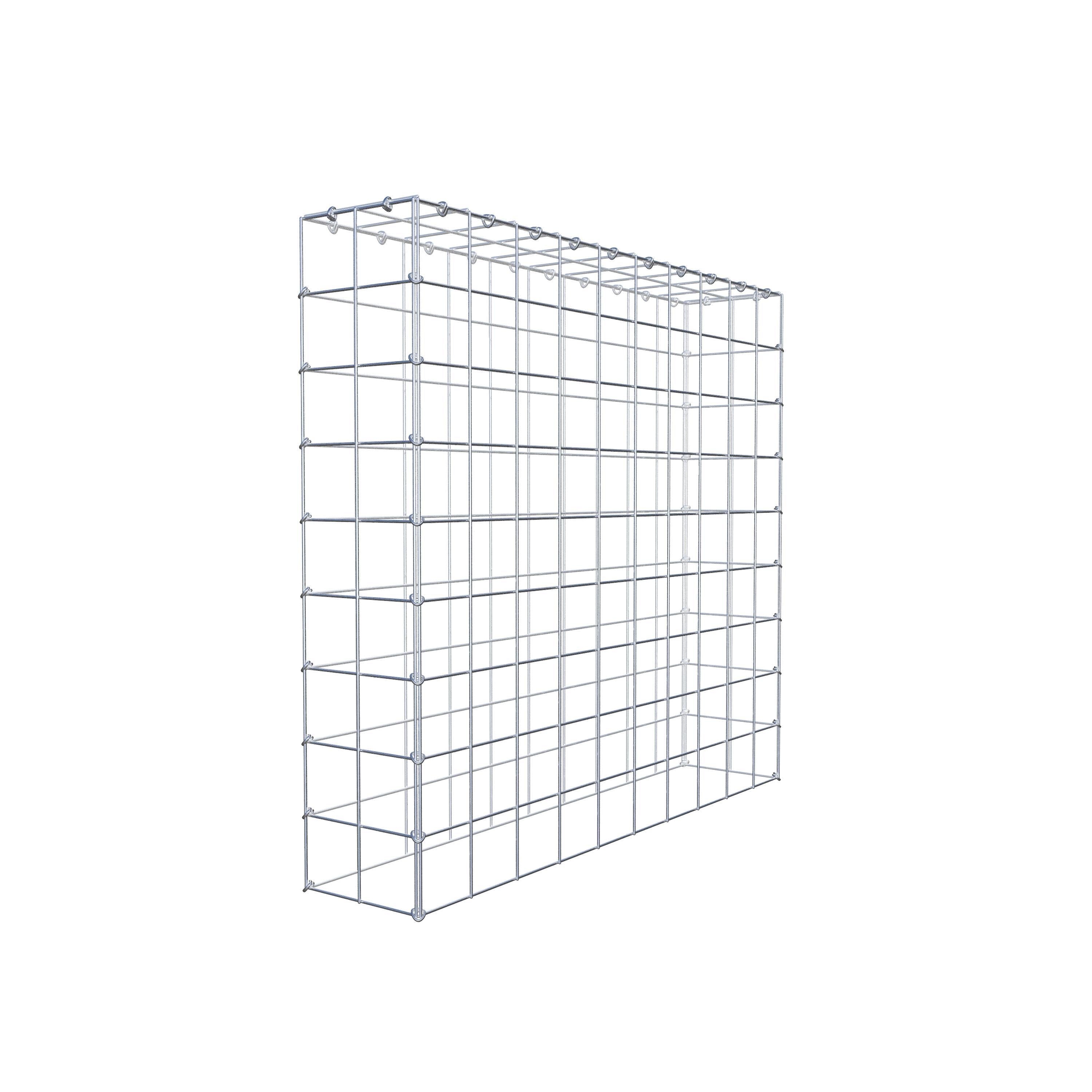 Mounted gabion type 3 100 cm x 90 cm x 20 cm (L x H x D), mesh size 10 cm x 10 cm, C-ring