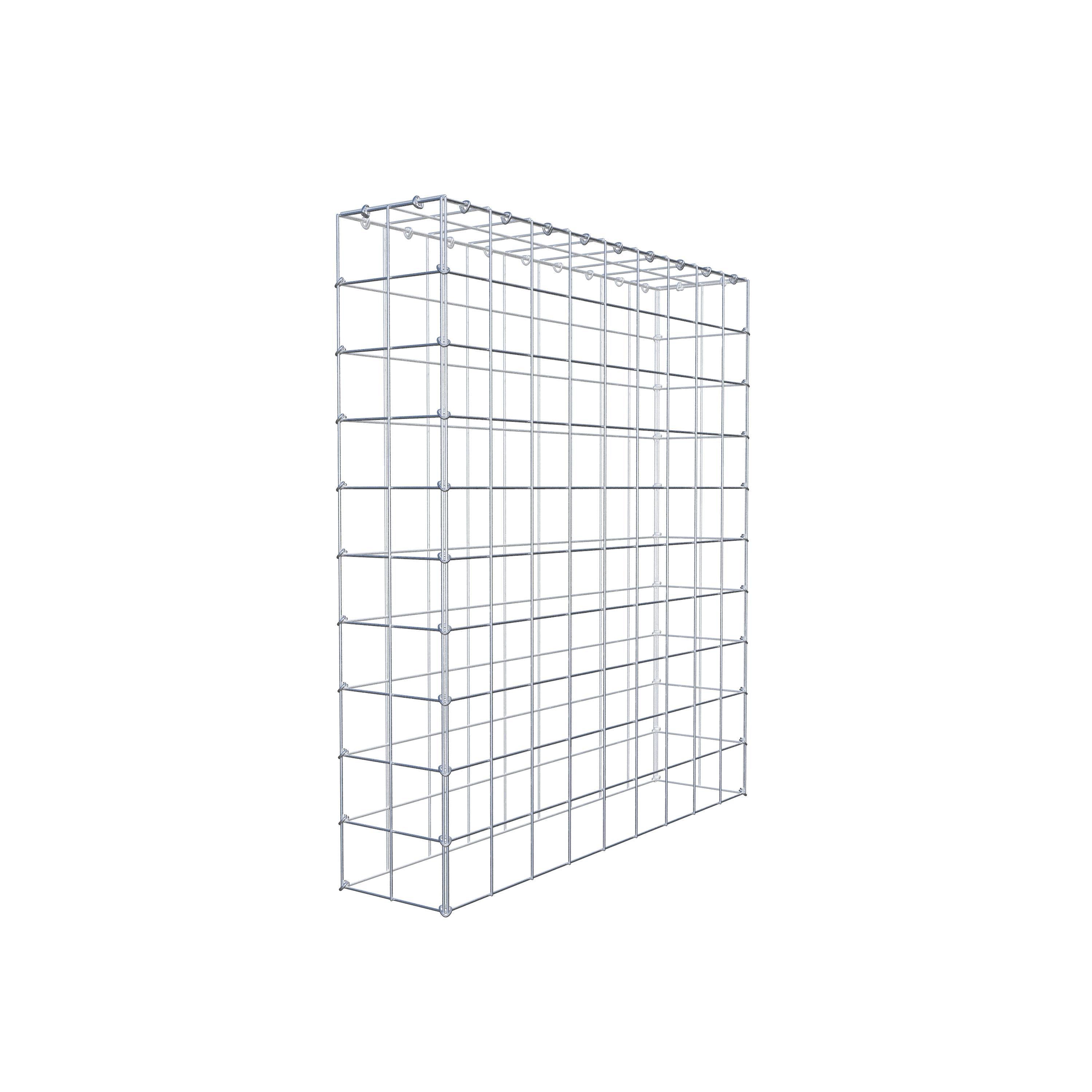 Mounted gabion type 3 100 cm x 90 cm x 20 cm (L x H x D), mesh size 10 cm x 10 cm, C-ring