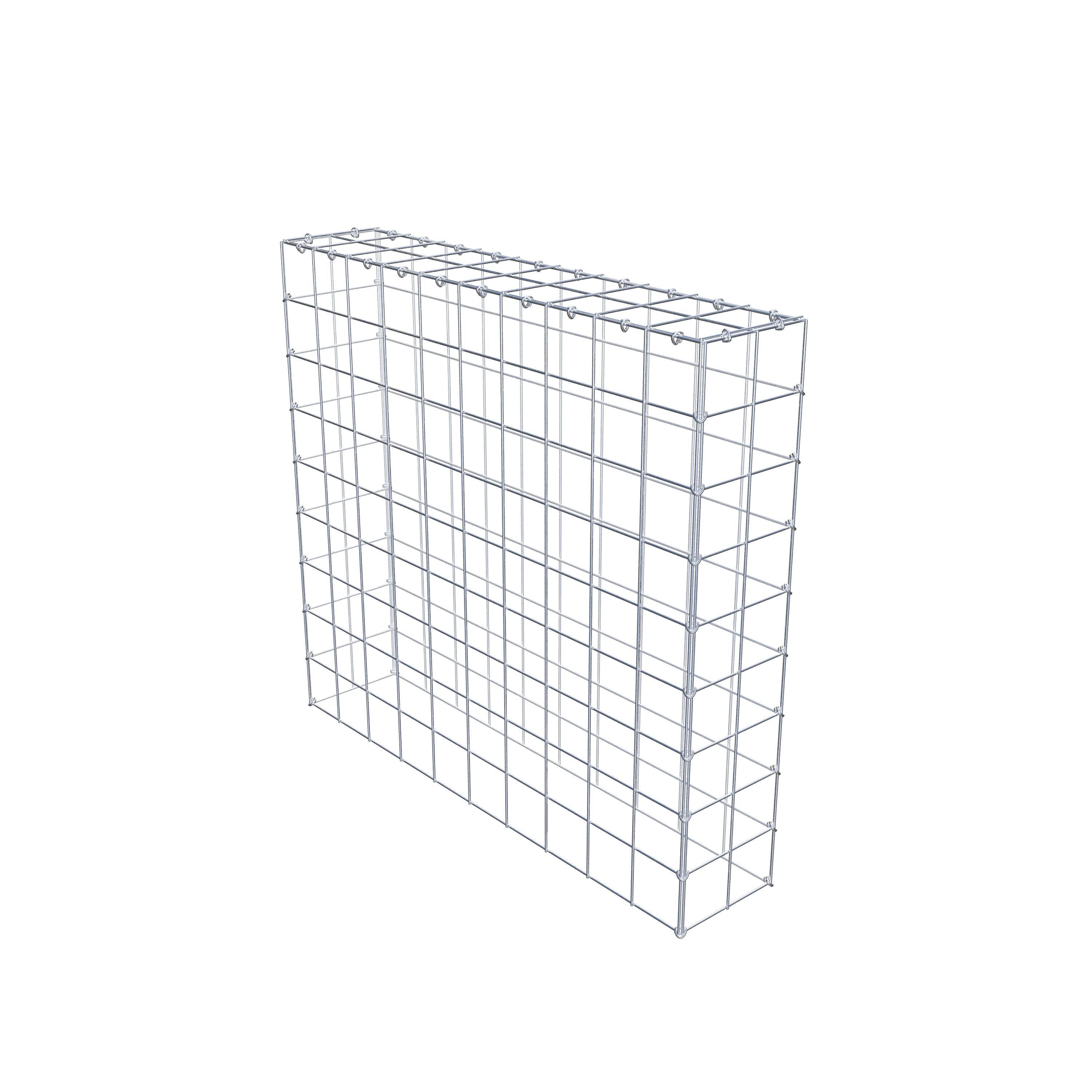 Mounted gabion type 3 100 cm x 90 cm x 20 cm (L x H x D), mesh size 10 cm x 10 cm, C-ring