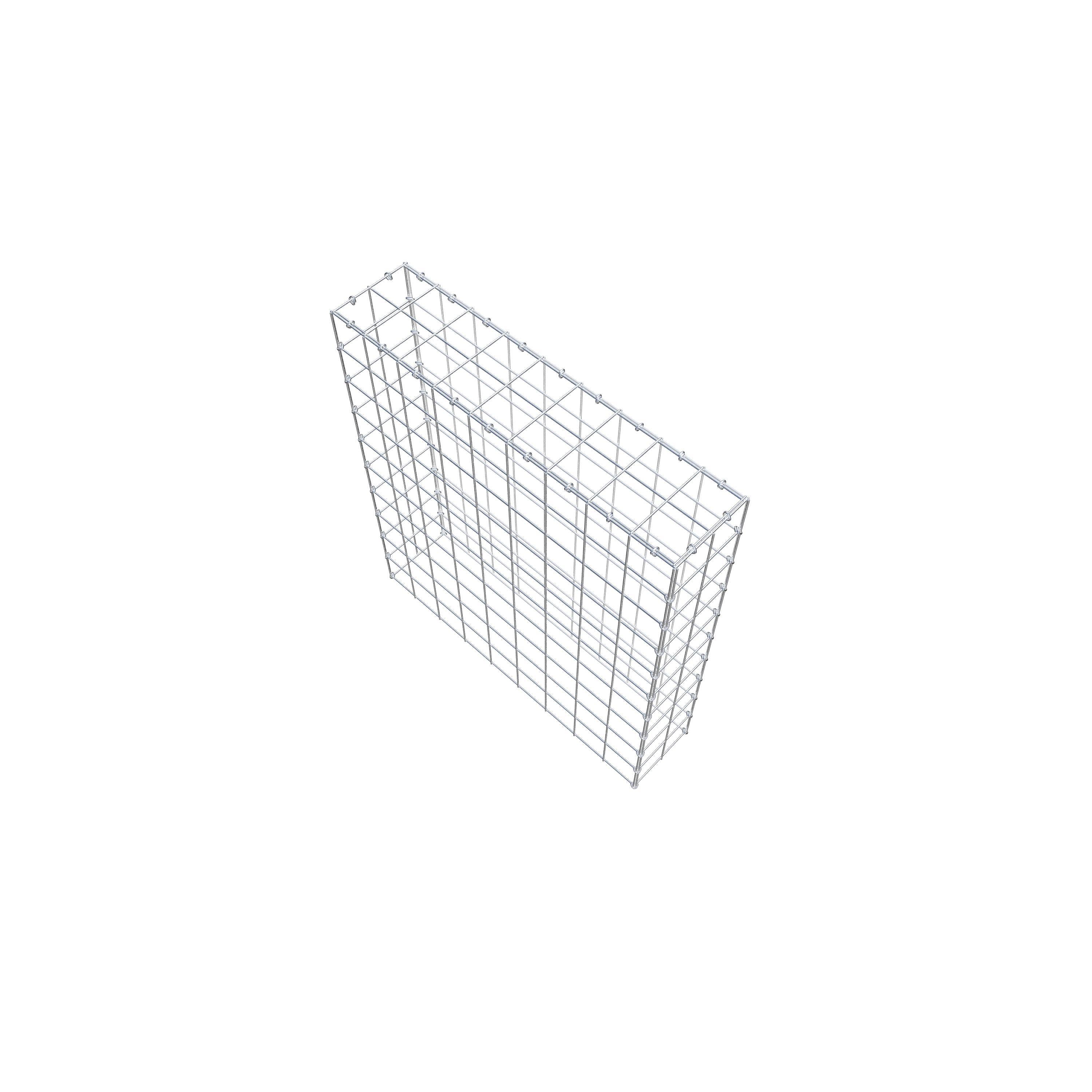 Mounted gabion type 3 100 cm x 90 cm x 20 cm (L x H x D), mesh size 10 cm x 10 cm, C-ring