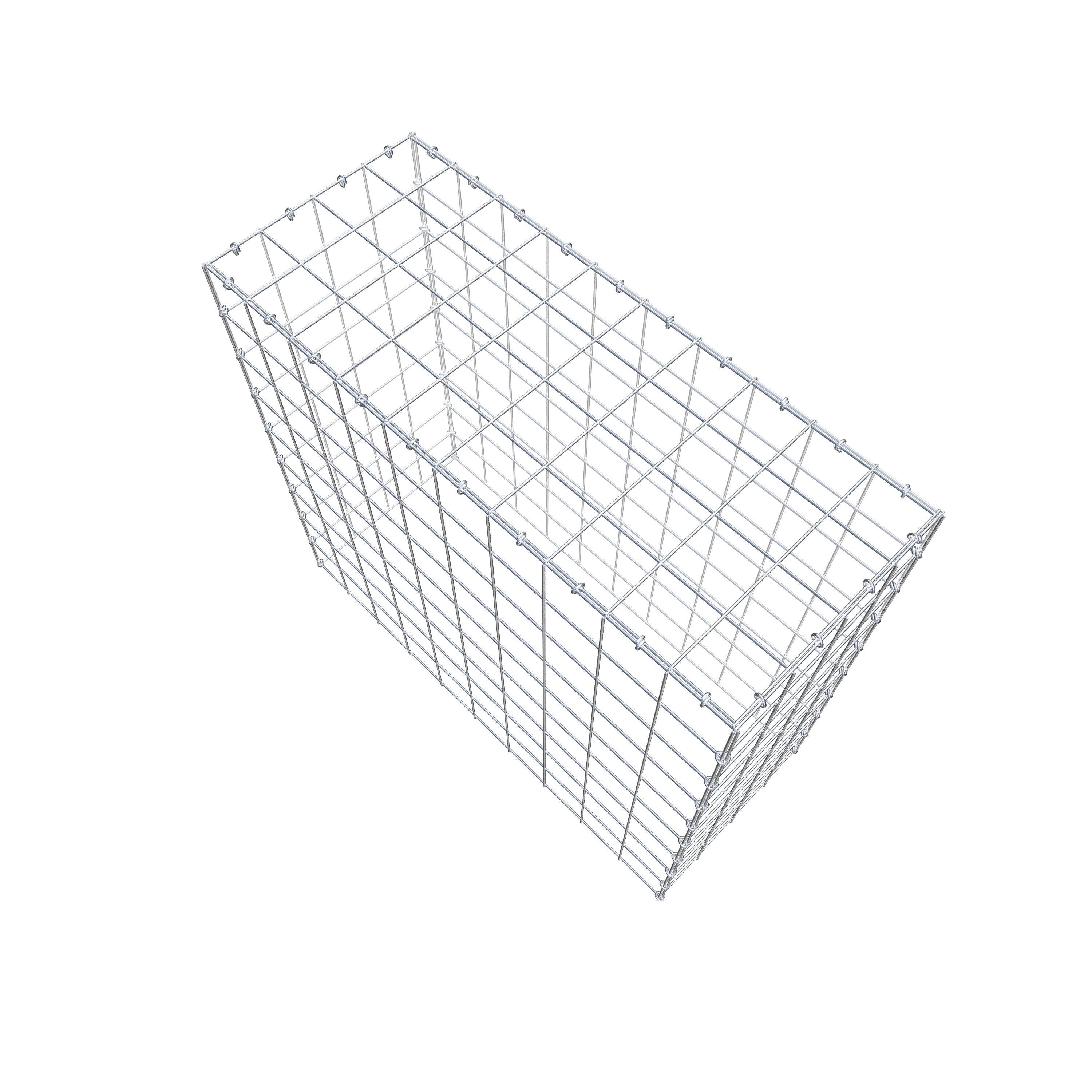 Mounted gabion type 3 100 cm x 90 cm x 40 cm (L x H x D), mesh size 10 cm x 10 cm, C-ring