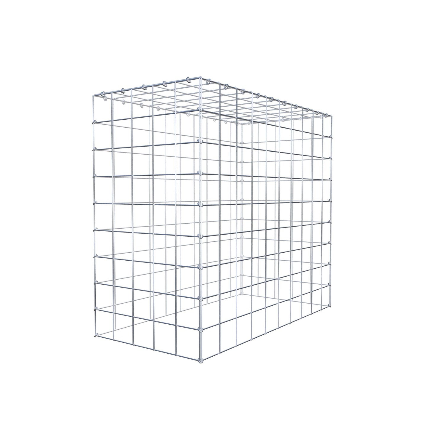 Monteret gabion type 3 100 cm x 90 cm x 50 cm (L x H x D), maskestørrelse 10 cm x 10 cm, C-ring