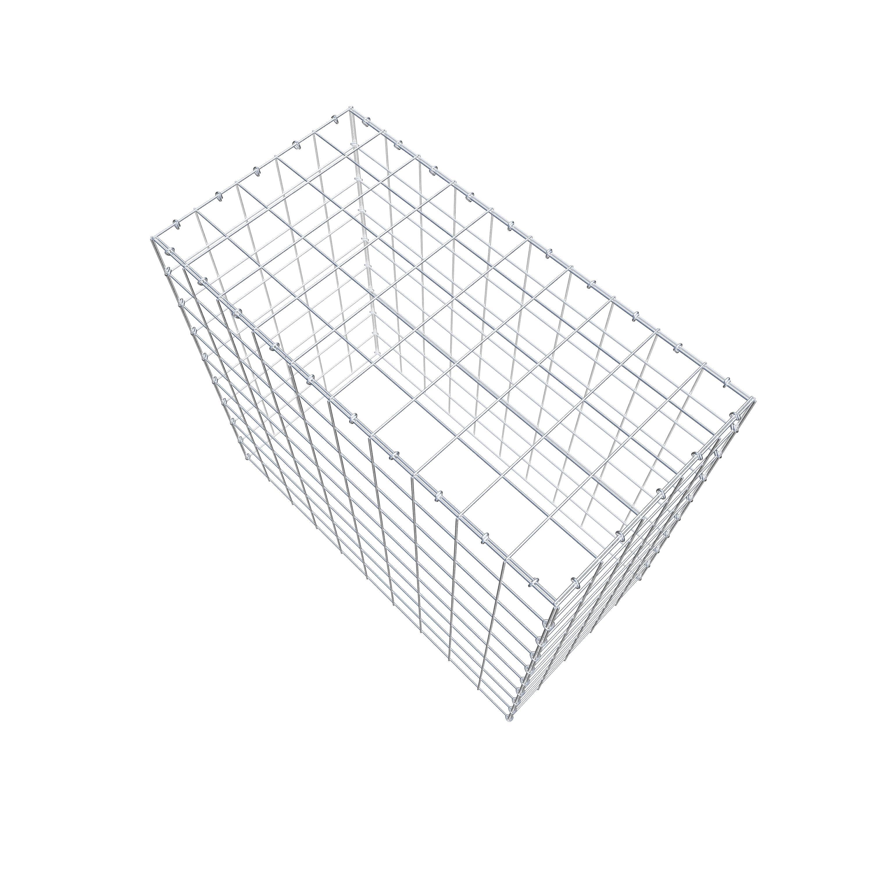 Mounted gabion type 3 100 cm x 90 cm x 50 cm (L x H x D), mesh size 10 cm x 10 cm, C-ring