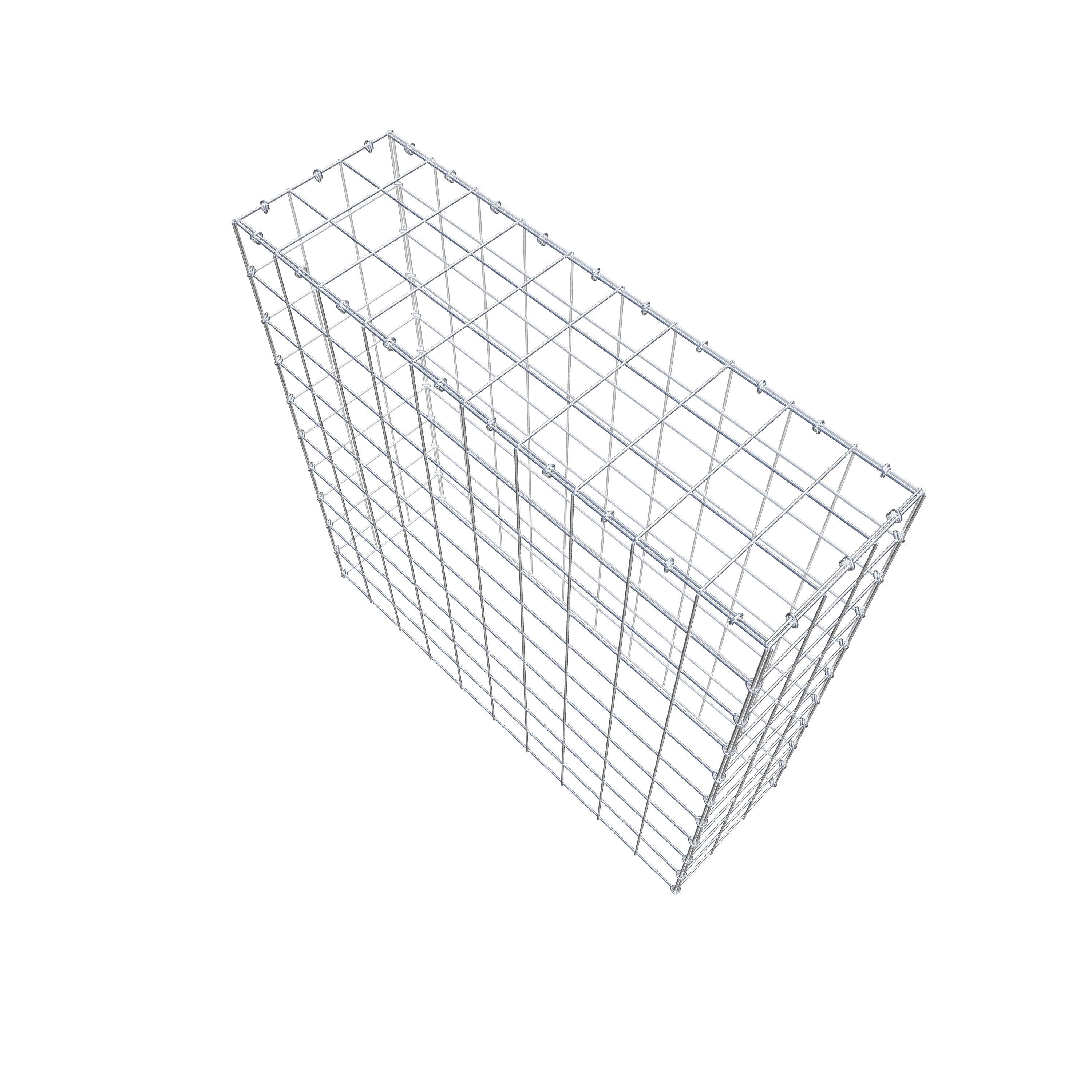 Mounted gabion type 3 100 cm x 100 cm x 30 cm (L x H x D), mesh size 10 cm x 10 cm, C-ring