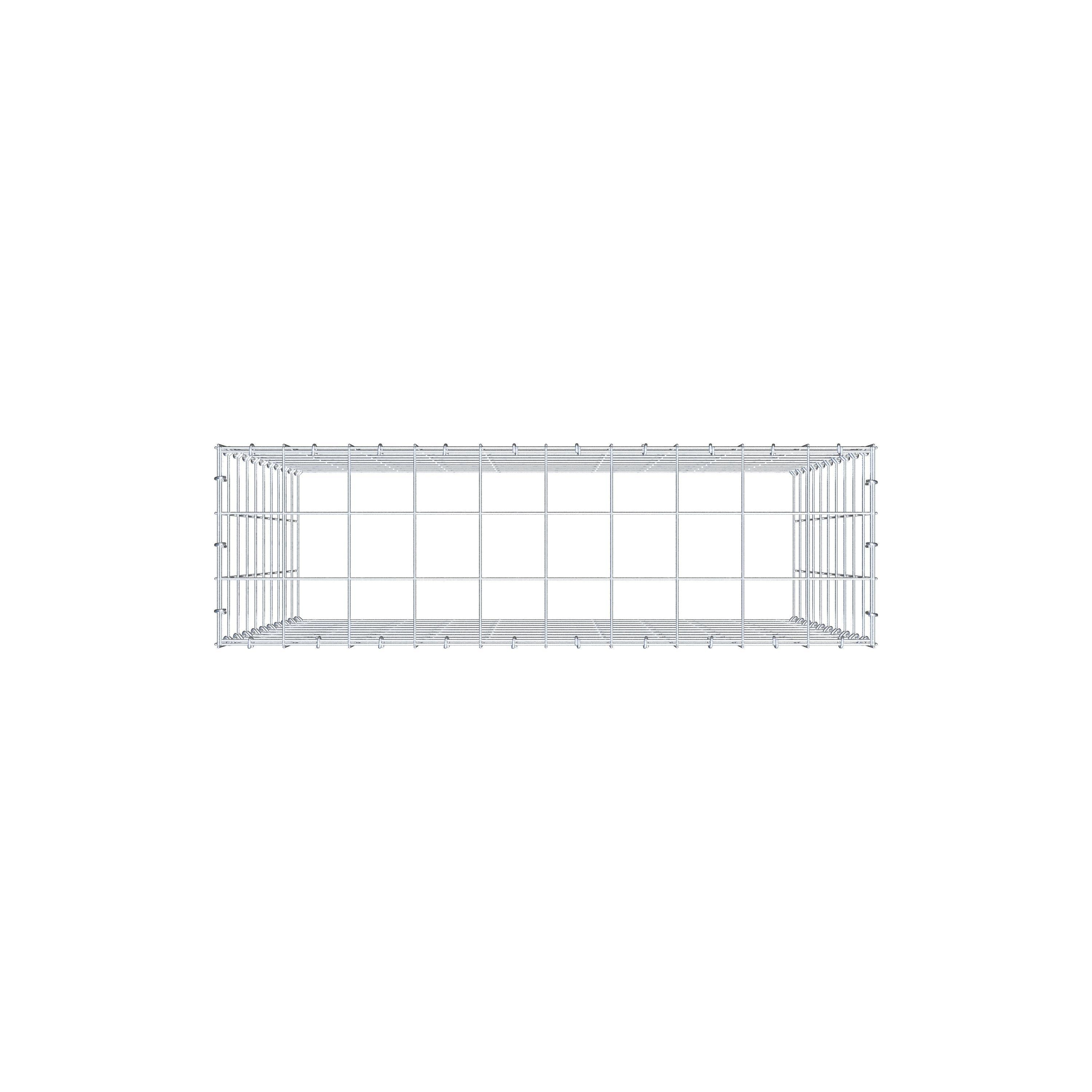 Add-on schanskorf type 3 100 cm x 100 cm x 30 cm (L x H x D), maaswijdte 10 cm x 10 cm, C-ring