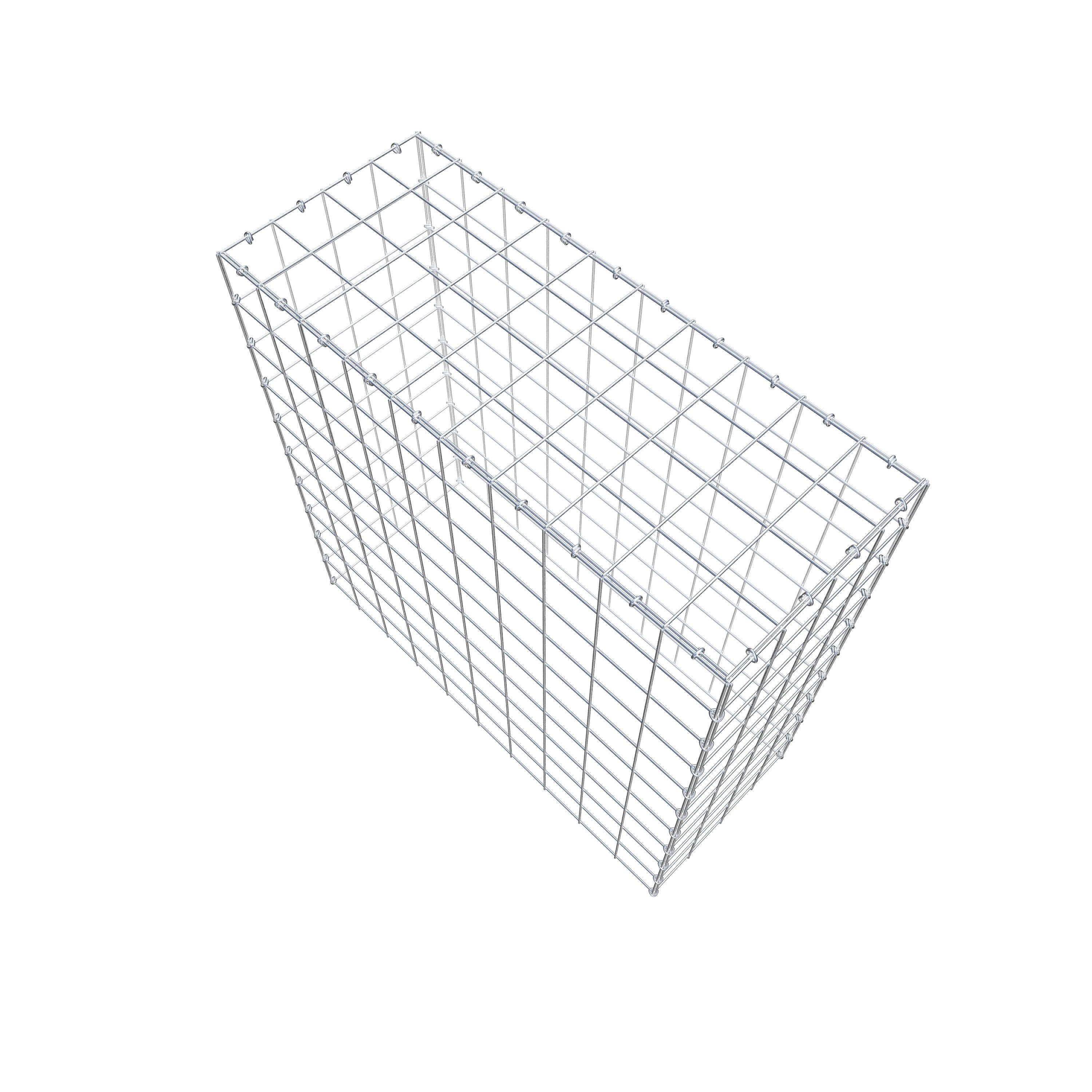 Monteret gabion type 3 100 cm x 100 cm x 40 cm (L x H x D), maskestørrelse 10 cm x 10 cm, C-ring