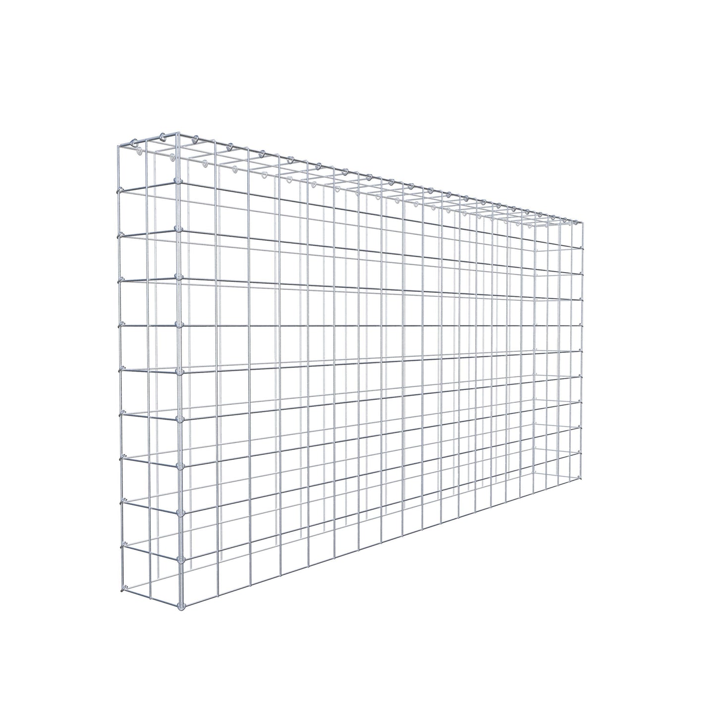 Monteret gabion type 3 200 cm x 100 cm x 20 cm (L x H x D), maskestørrelse 10 cm x 10 cm, C-ring