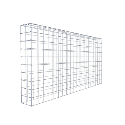 Monteret gabion type 3 200 cm x 100 cm x 20 cm (L x H x D), maskestørrelse 10 cm x 10 cm, C-ring