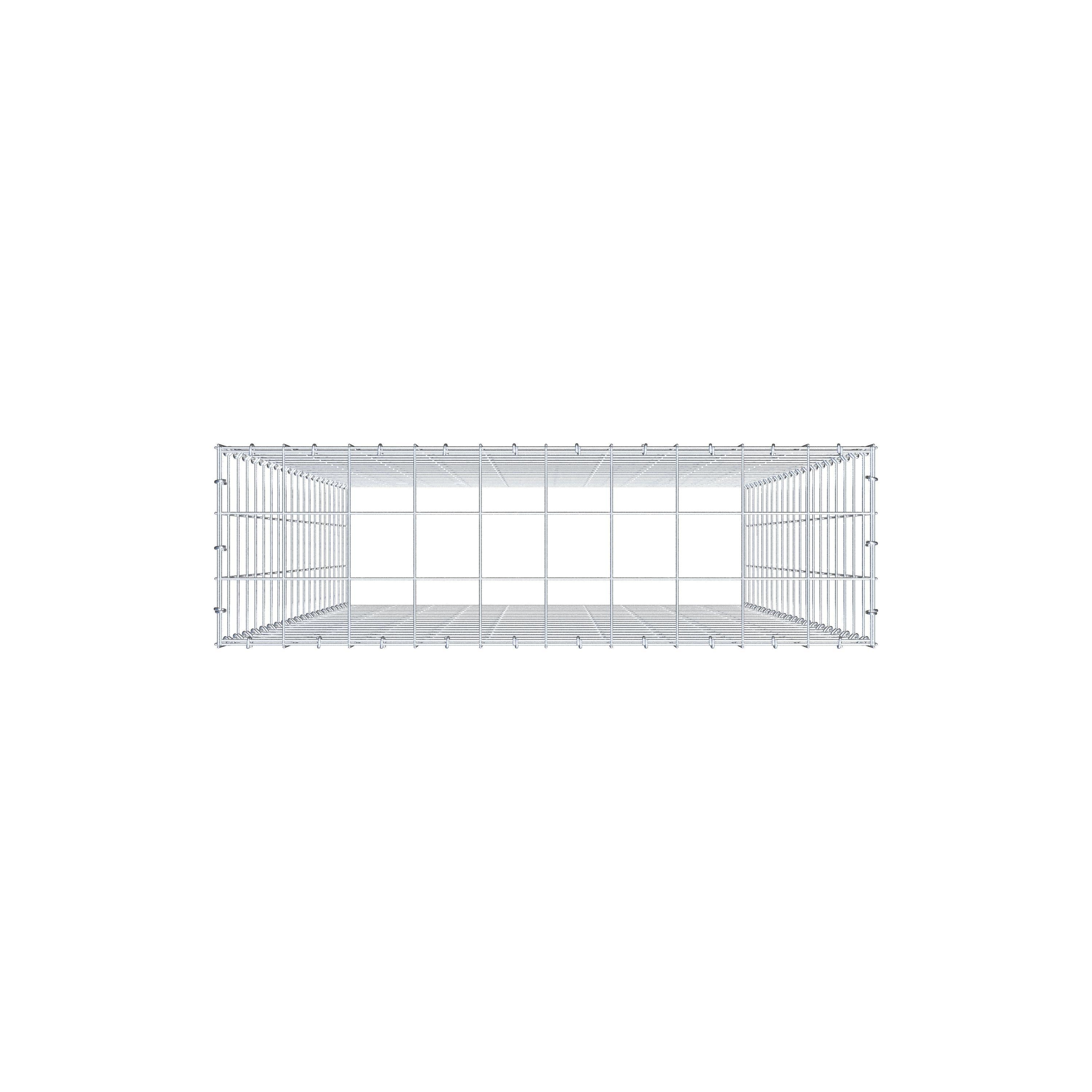 Gabião Tipo 3 200 cm x 100 cm x 30 cm (C x A x P), malhagem 10 cm x 10 cm, anel C