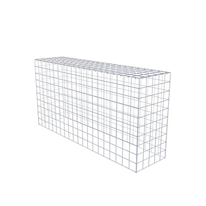 Monteret gabion type 3 200 cm x 100 cm x 50 cm (L x H x D), maskestørrelse 10 cm x 10 cm, C-ring