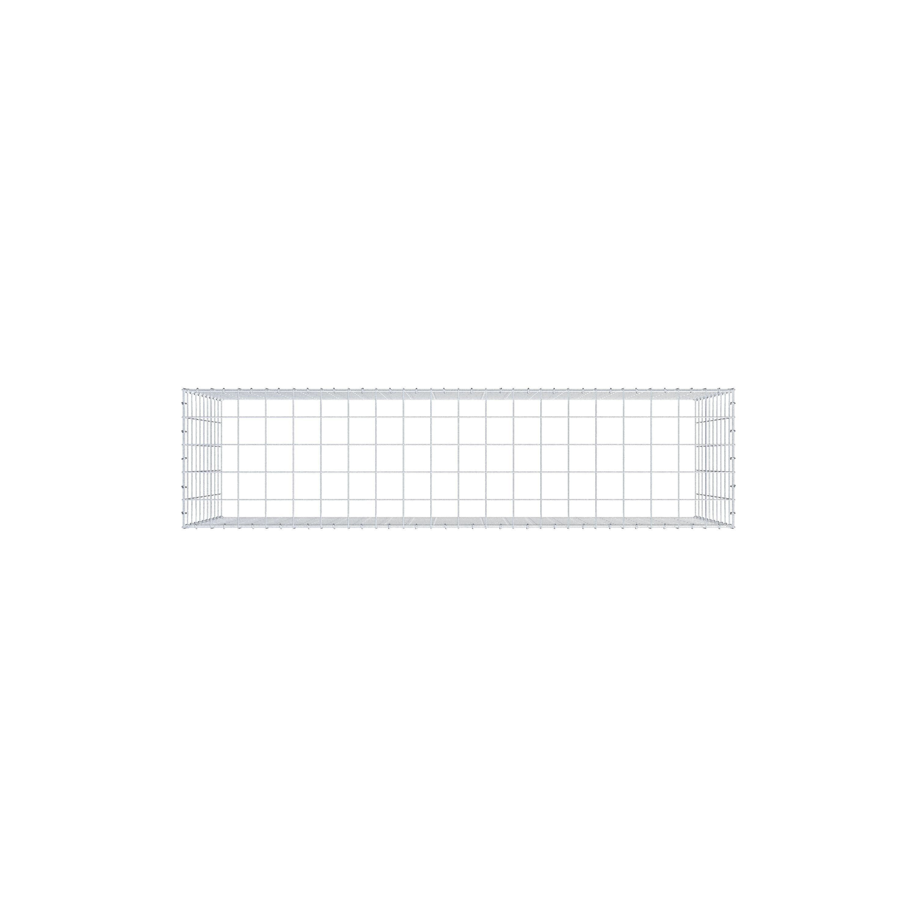 Mounted gabion type 3 200 cm x 100 cm x 50 cm (L x H x D), mesh size 10 cm x 10 cm, C-ring