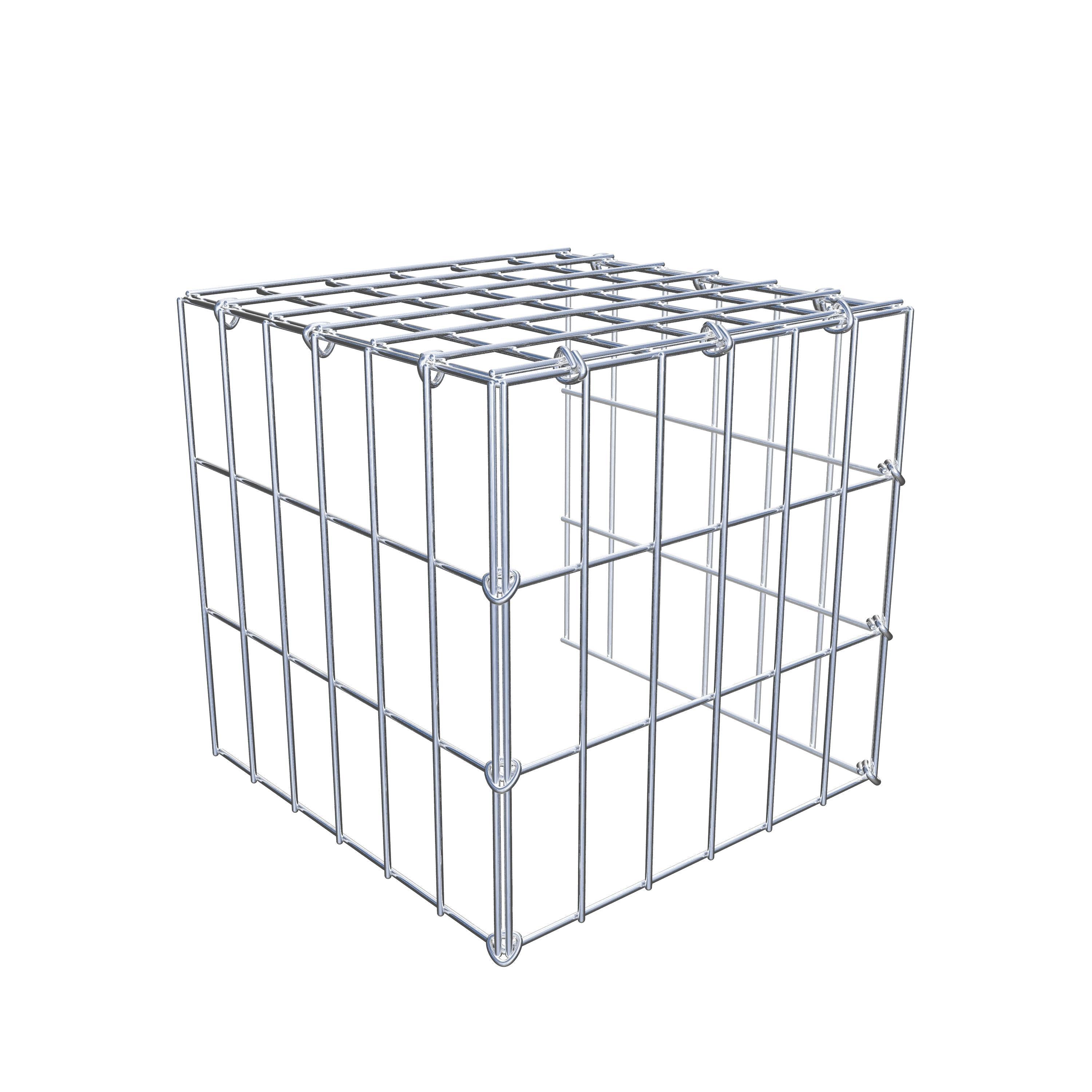 Monteret gabion type 4 30 cm x 30 cm x 30 cm (L x H x D), maskestørrelse 5 cm x 10 cm, C-ring