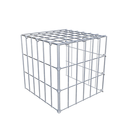 Mounted gabion type 4 30 cm x 30 cm x 30 cm (L x H x D), mesh size 5 cm x 10 cm, C-ring