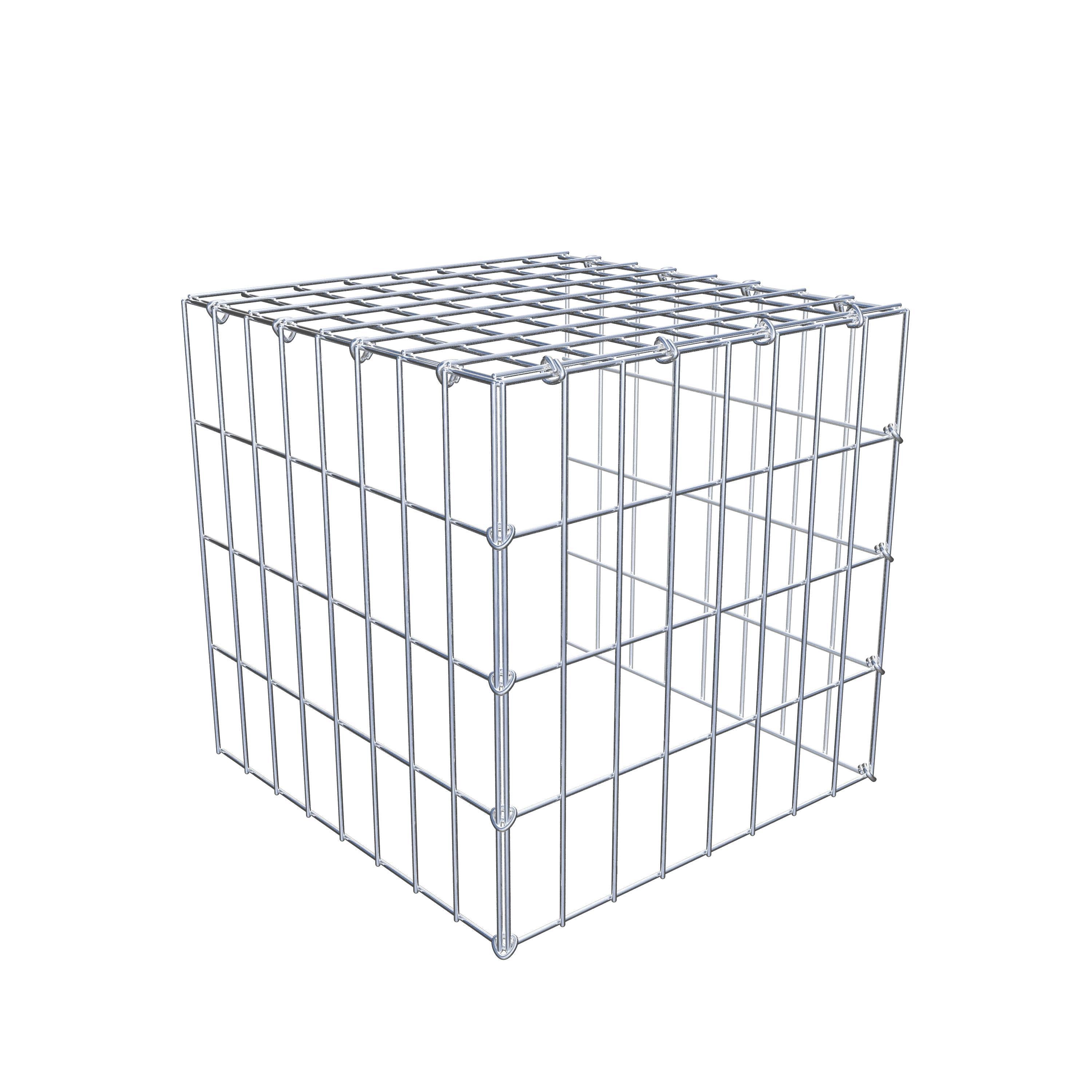 Mounted gabion type 4 40 cm x 40 cm x 40 cm (L x H x D), mesh size 5 cm x 10 cm, C-ring