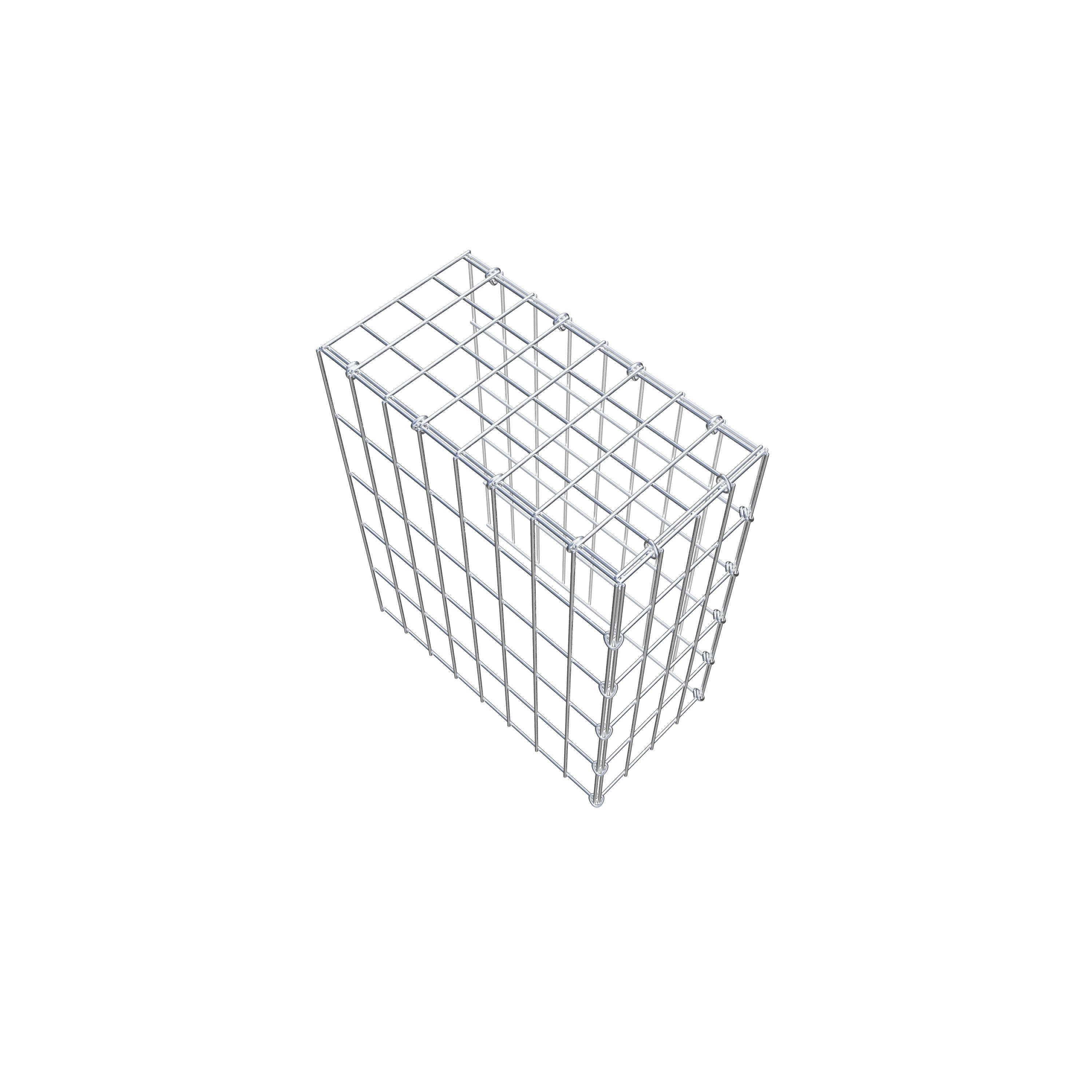 Mounted gabion type 4 50 cm x 40 cm x 20 cm (L x H x D), mesh size 5 cm x 10 cm, C-ring