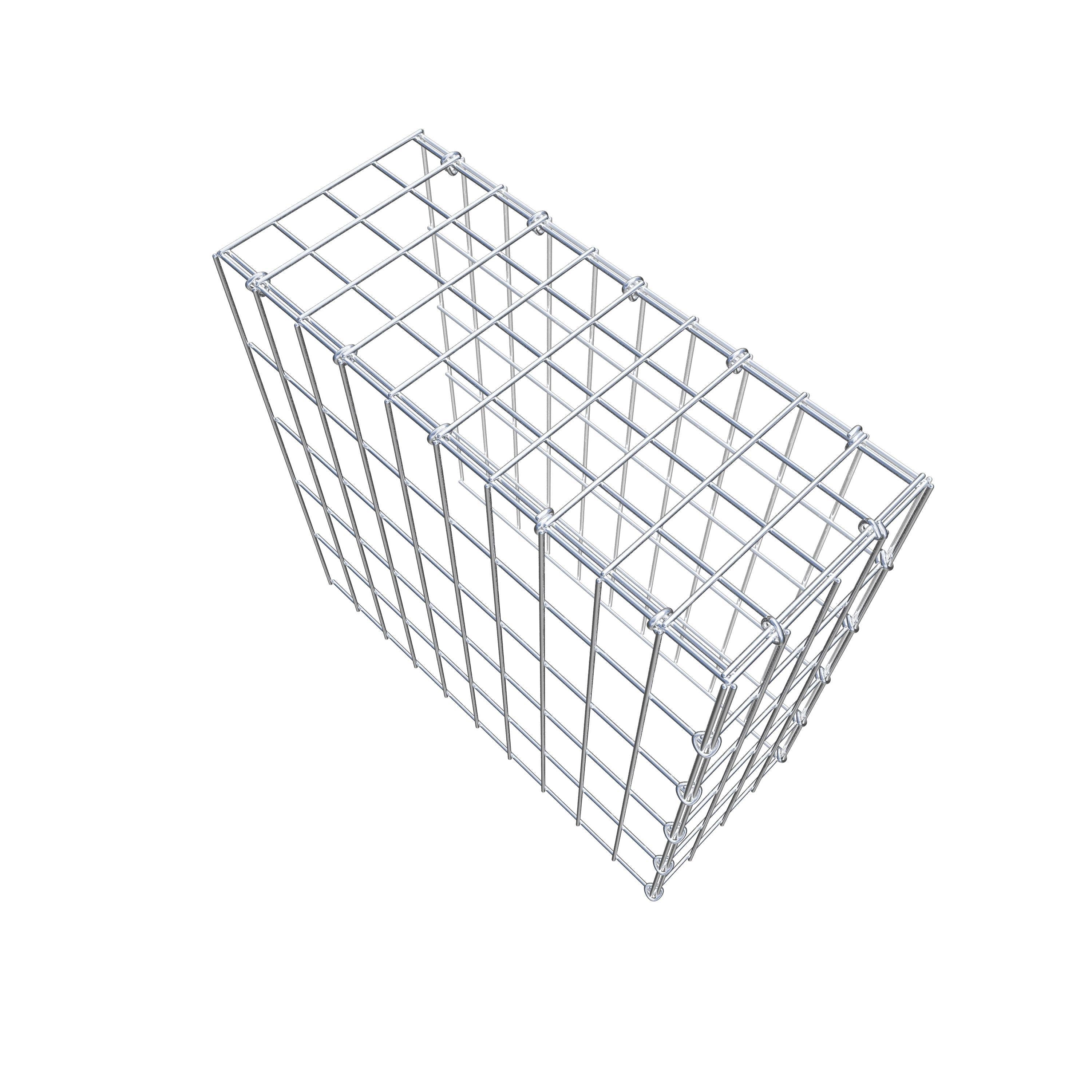 Mounted gabion type 4 50 cm x 50 cm x 20 cm (L x H x D), mesh size 5 cm x 10 cm, C-ring