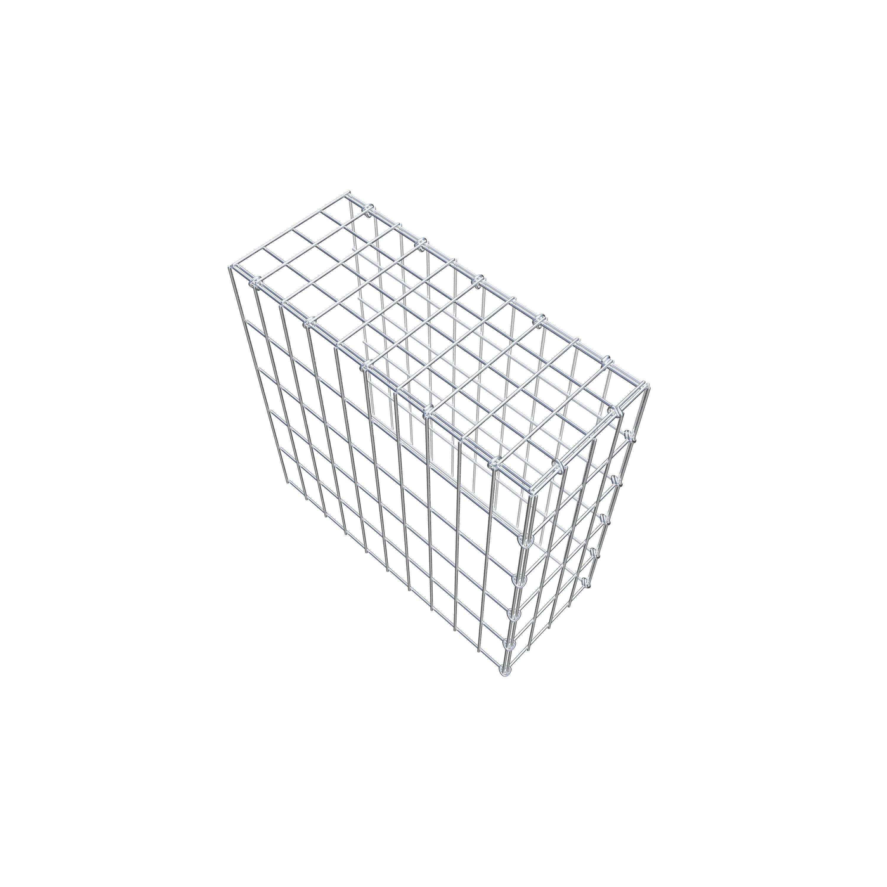 Mounted gabion type 4 50 cm x 50 cm x 20 cm (L x H x D), mesh size 5 cm x 10 cm, C-ring