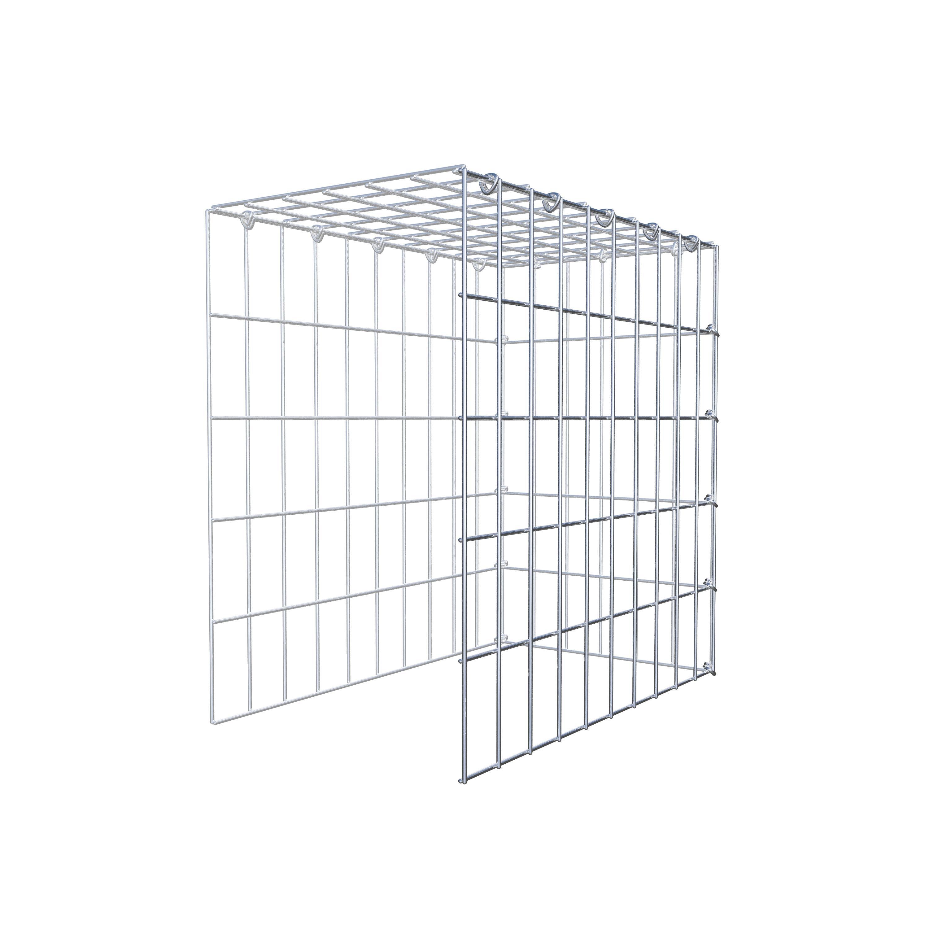 Monteret gabion type 4 50 cm x 50 cm x 30 cm (L x H x D), maskestørrelse 5 cm x 10 cm, C-ring