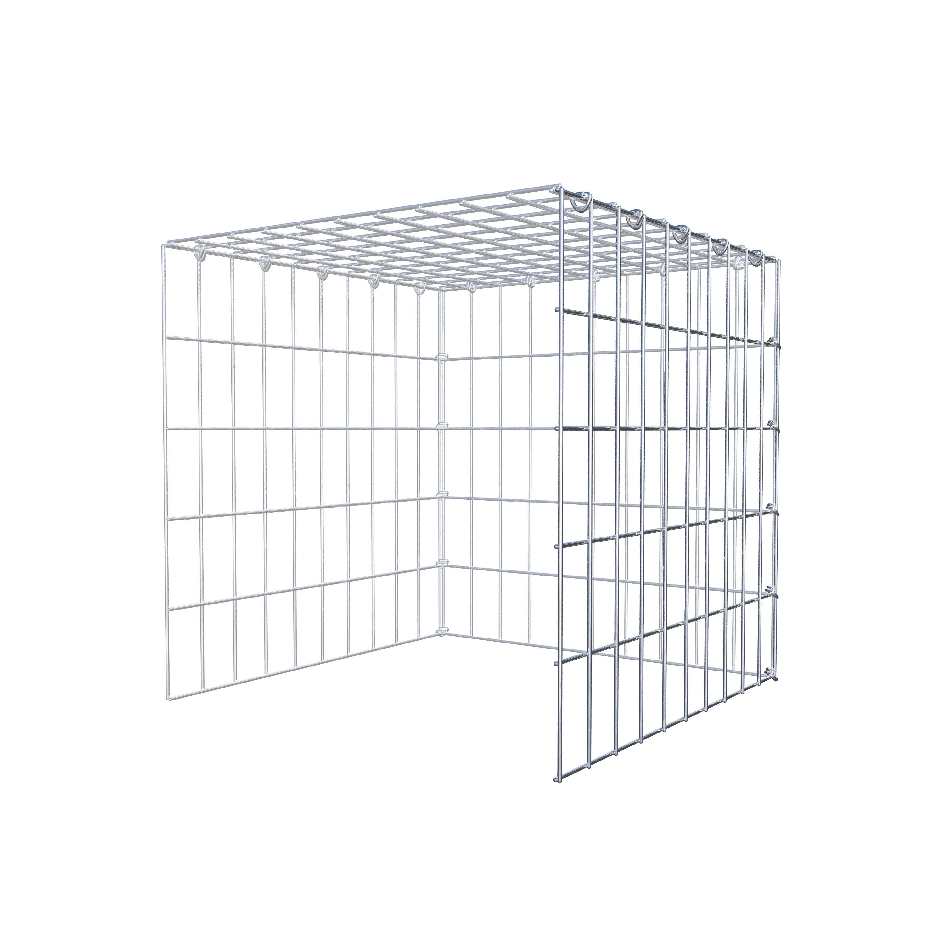 Monteret gabion type 4 50 cm x 50 cm x 50 cm (L x H x D), maskestørrelse 5 cm x 10 cm, C-ring