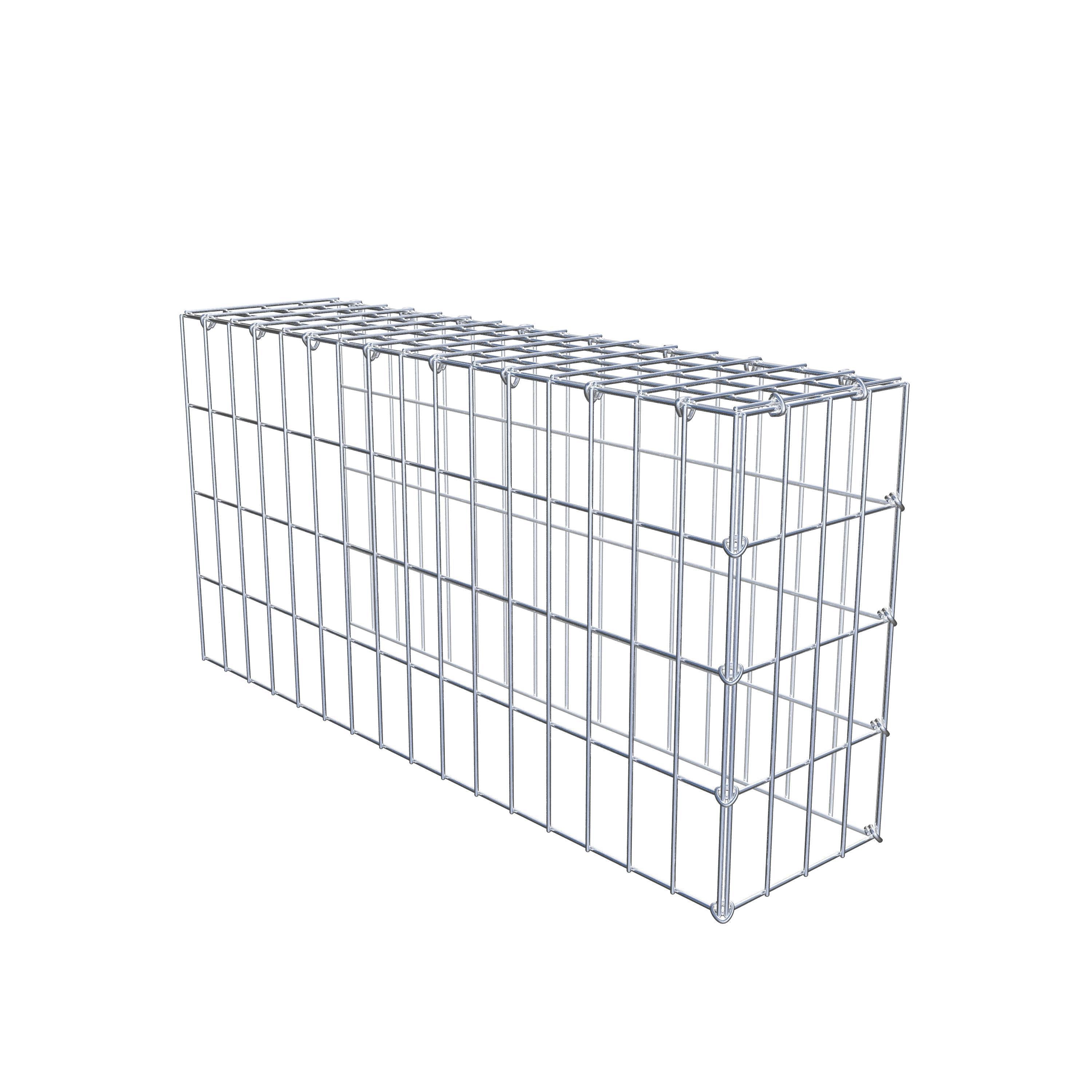 Mounted gabion type 4 80 cm x 40 cm x 20 cm (L x H x D), mesh size 5 cm x 10 cm, C-ring