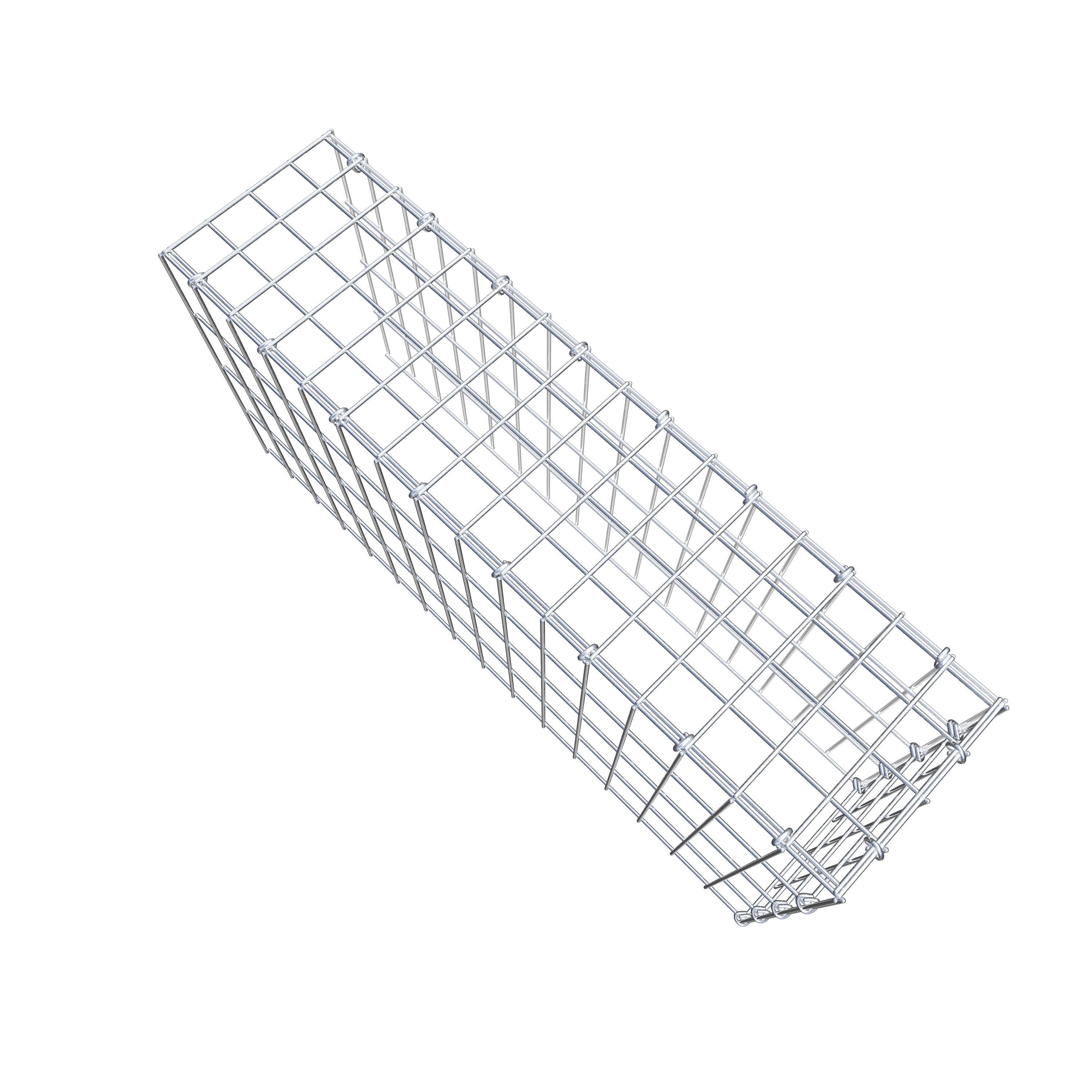 Monteret gabion type 4 80 cm x 40 cm x 20 cm (L x H x D), maskestørrelse 5 cm x 10 cm, C-ring