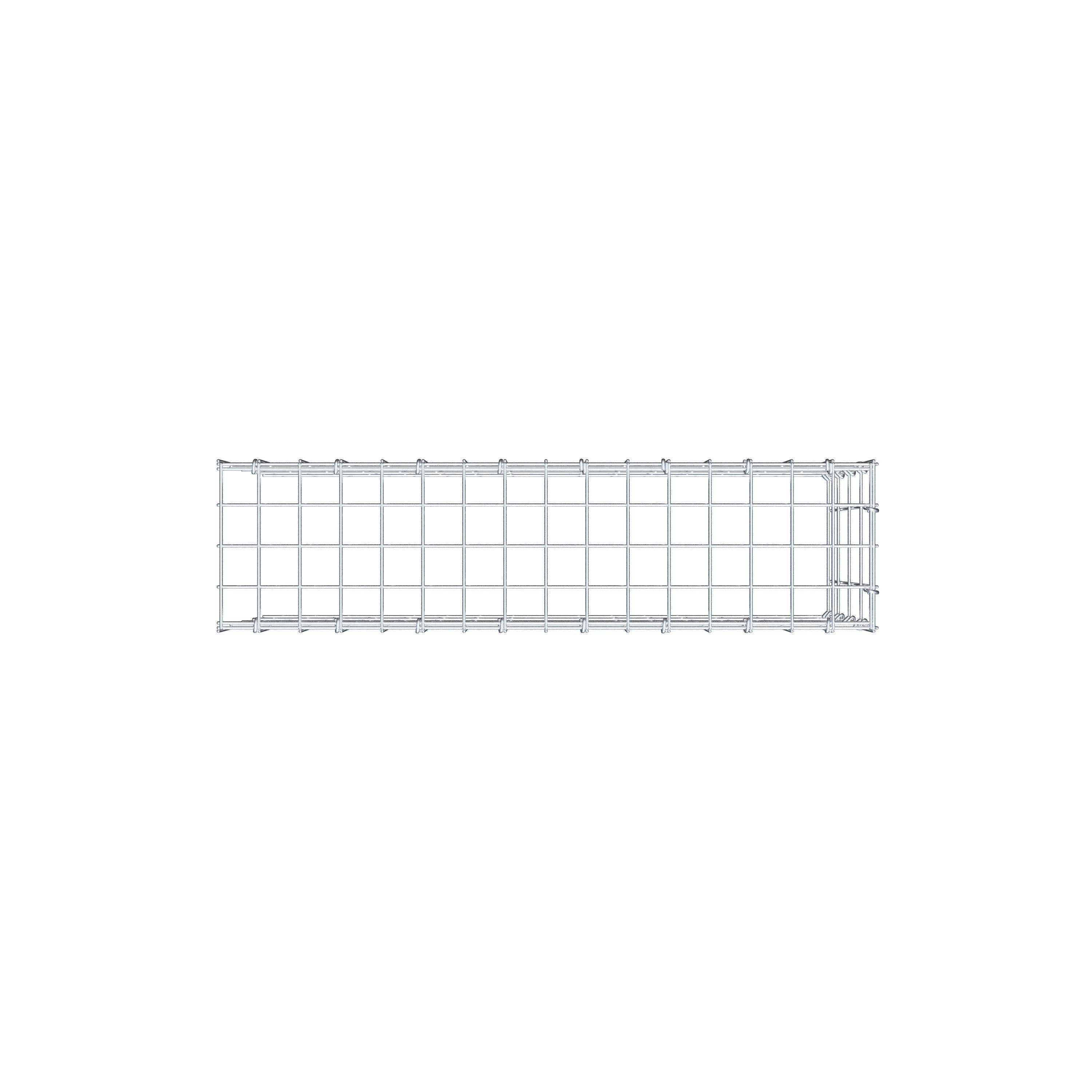 Mounted gabion type 4 80 cm x 40 cm x 20 cm (L x H x D), mesh size 5 cm x 10 cm, C-ring