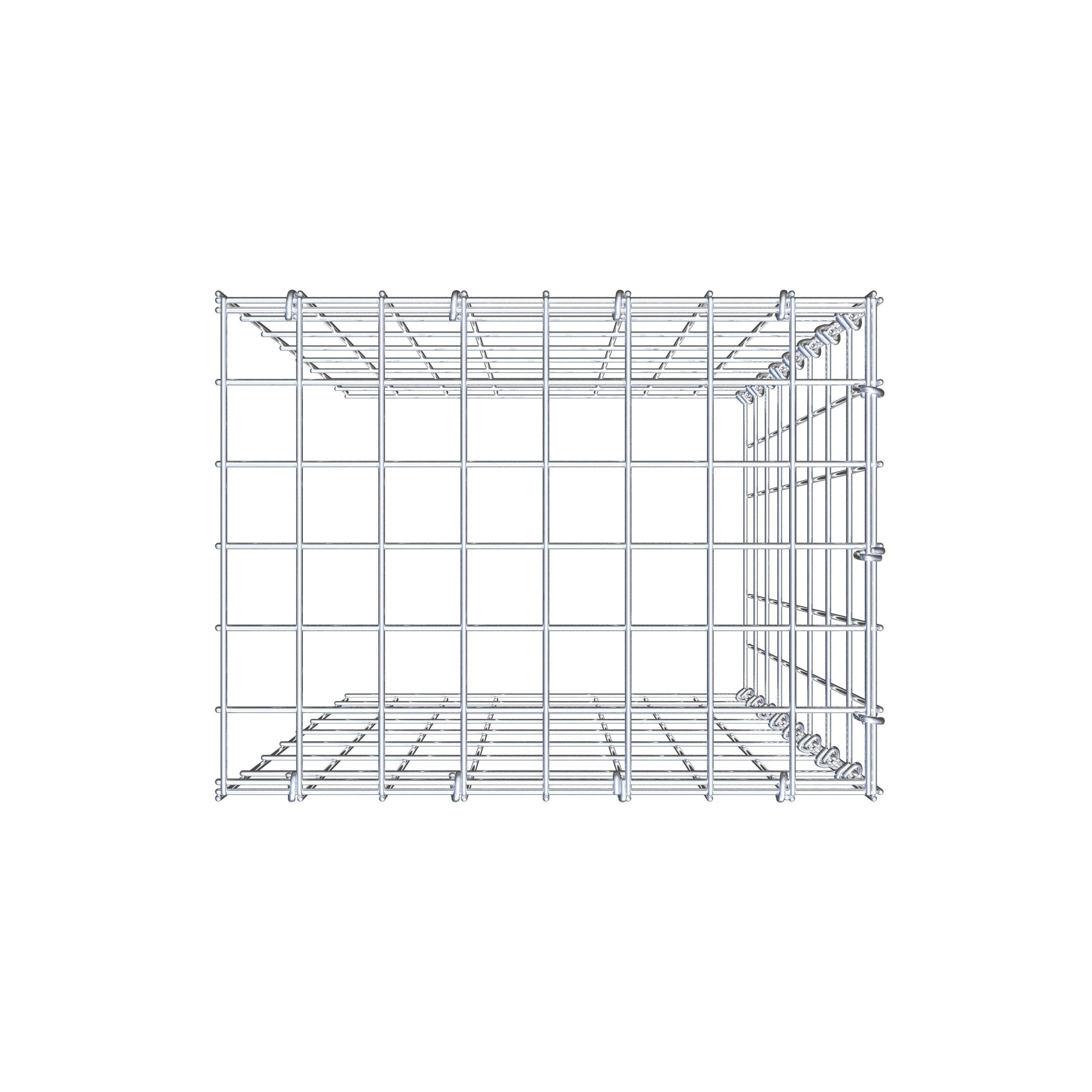 Pila adicional tipo 4 80 cm x 40 cm x 30 cm (L x A x P), malla 5 cm x 10 cm, anillo en C