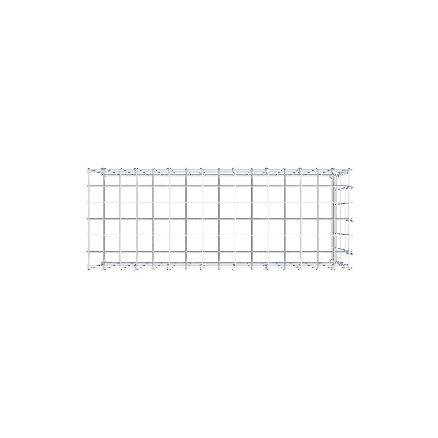 Anbaugabione Typ 4 80 cm x 40 cm x 30 cm (L x H x T), Maschenweite 5 cm x 10 cm, C-Ring