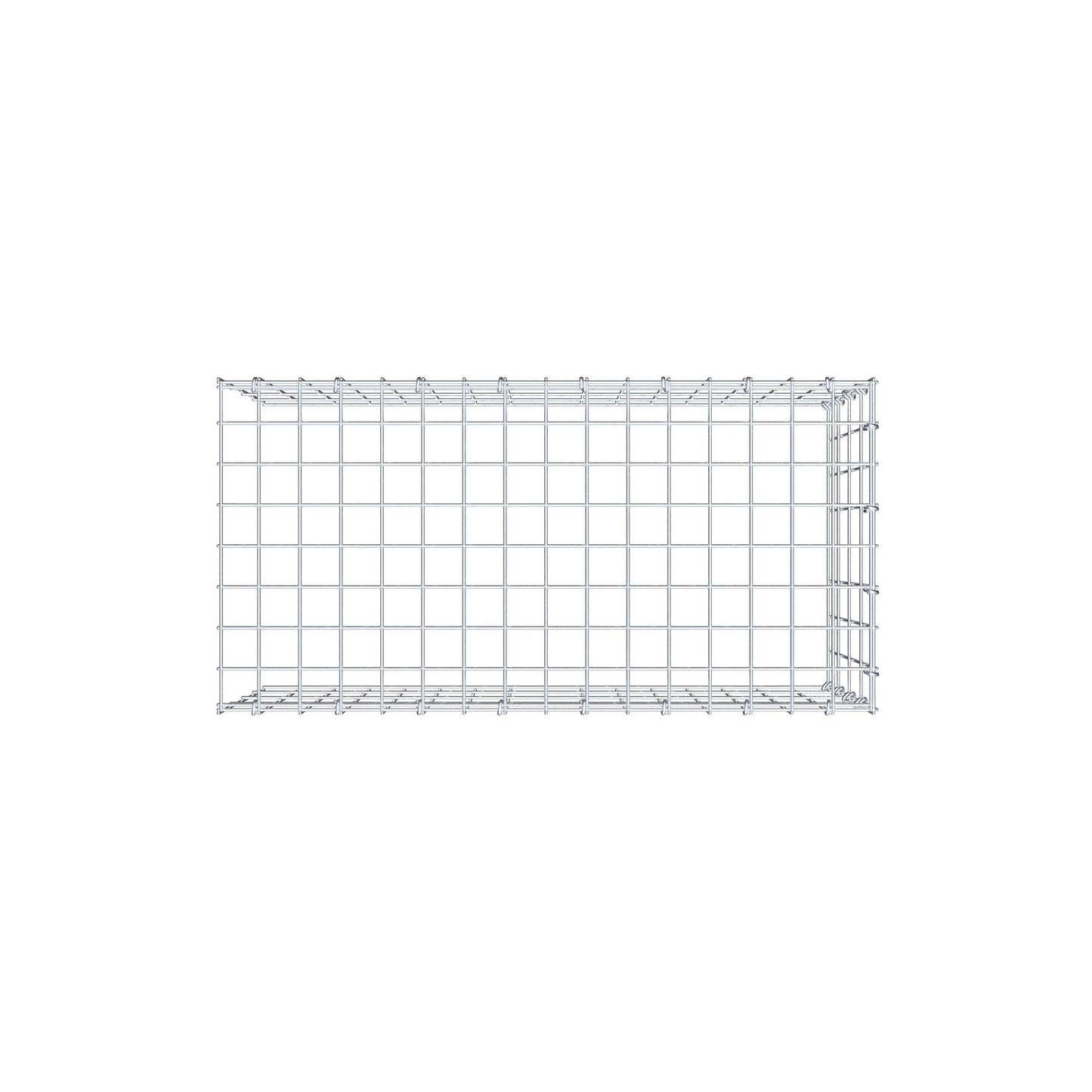 Anbaugabione Typ 4 80 cm x 40 cm x 40 cm (L x H x T), Maschenweite 5 cm x 10 cm, C-Ring