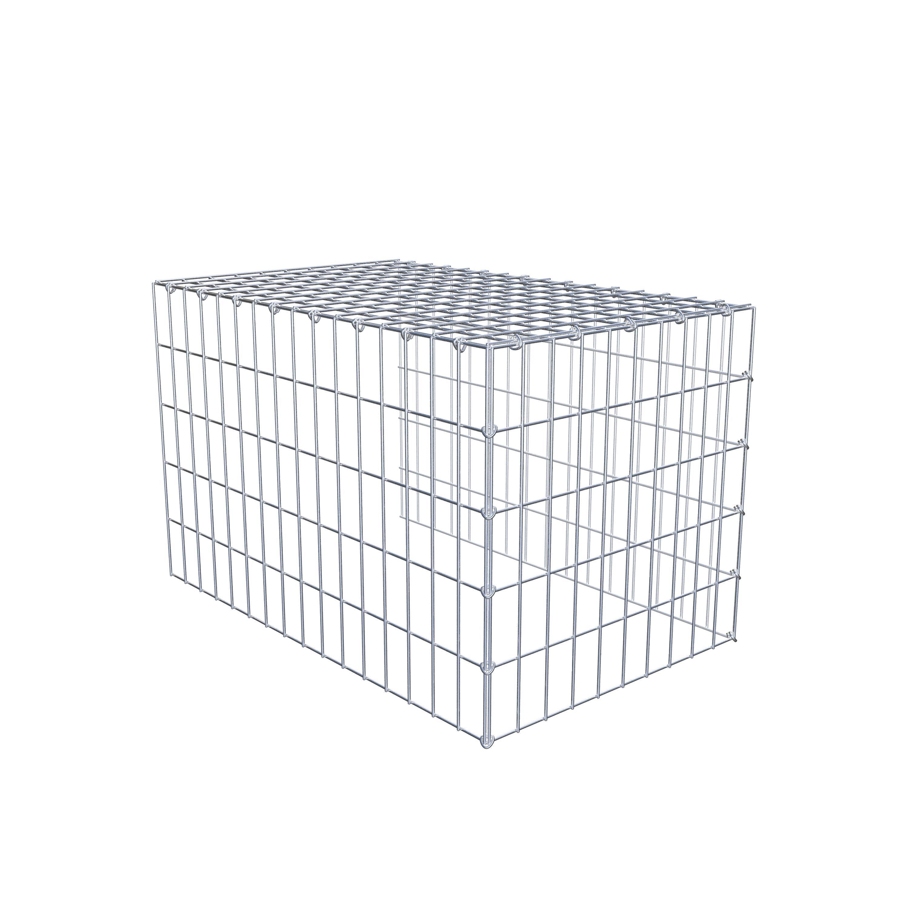 Mounted gabion type 4 80 cm x 50 cm x 50 cm (L x H x D), mesh size 5 cm x 10 cm, C-ring