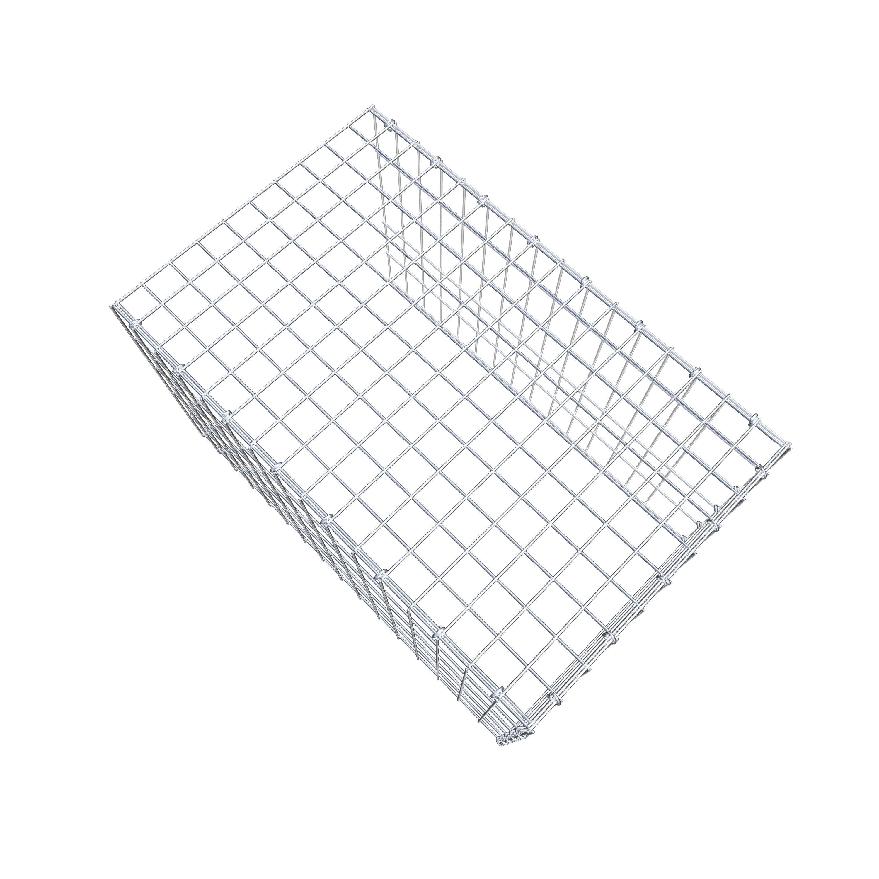 Mounted gabion type 4 80 cm x 50 cm x 50 cm (L x H x D), mesh size 5 cm x 10 cm, C-ring