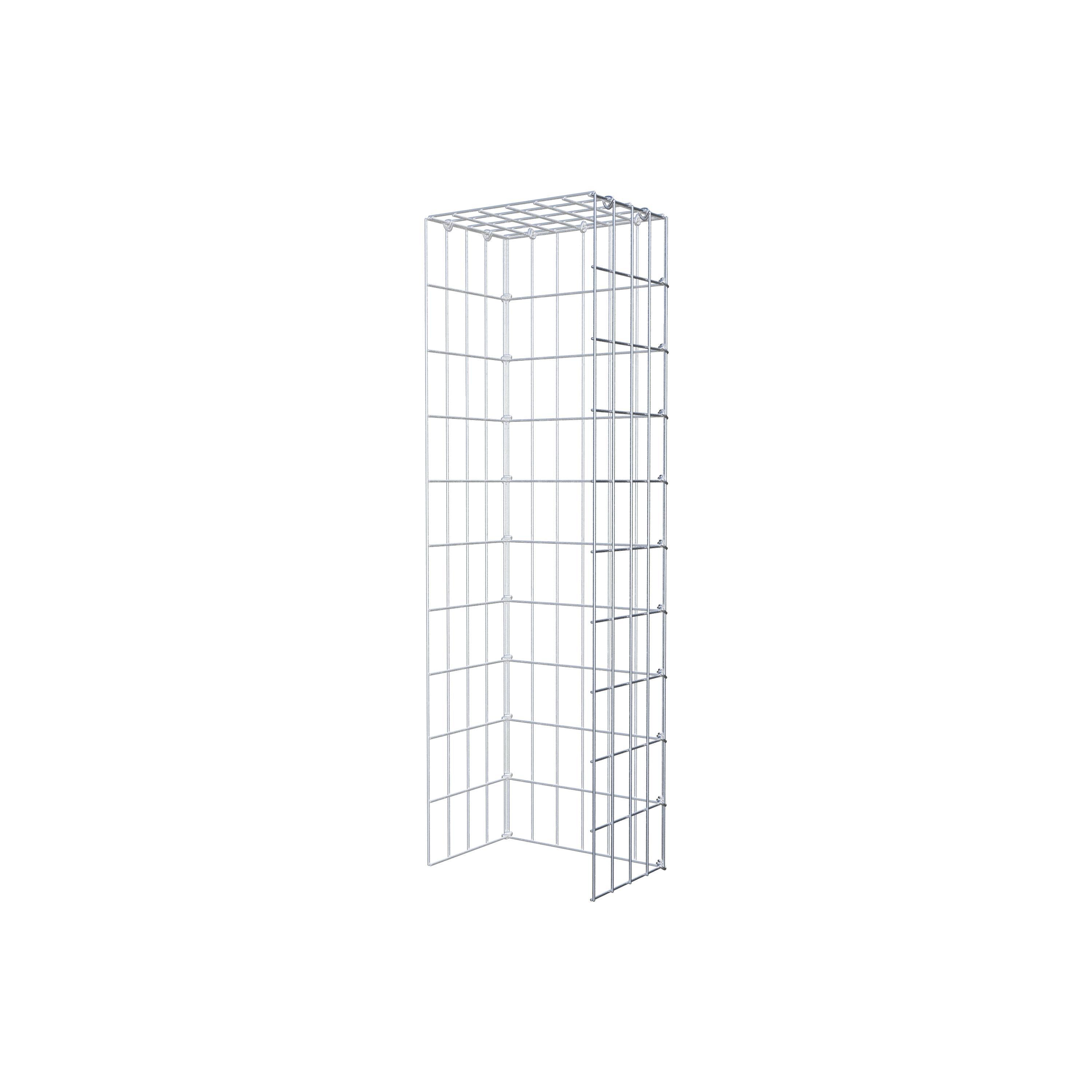 Monteret gabion type 4 100 cm x 20 cm x 30 cm (L x H x D), maskestørrelse 5 cm x 10 cm, C-ring