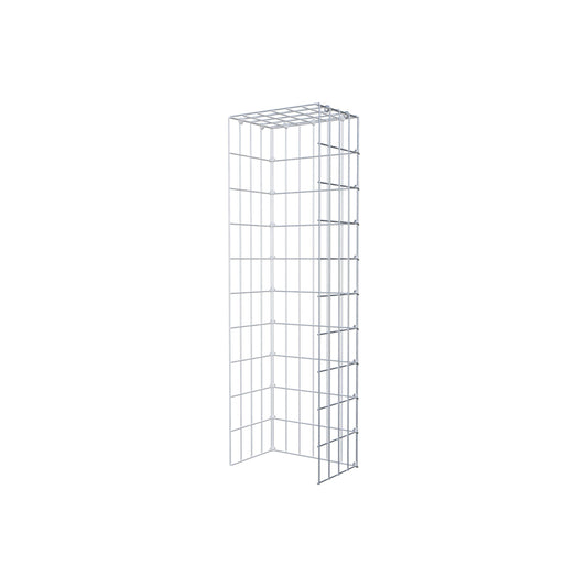 Monteret gabion type 4 100 cm x 20 cm x 30 cm (L x H x D), maskestørrelse 5 cm x 10 cm, C-ring