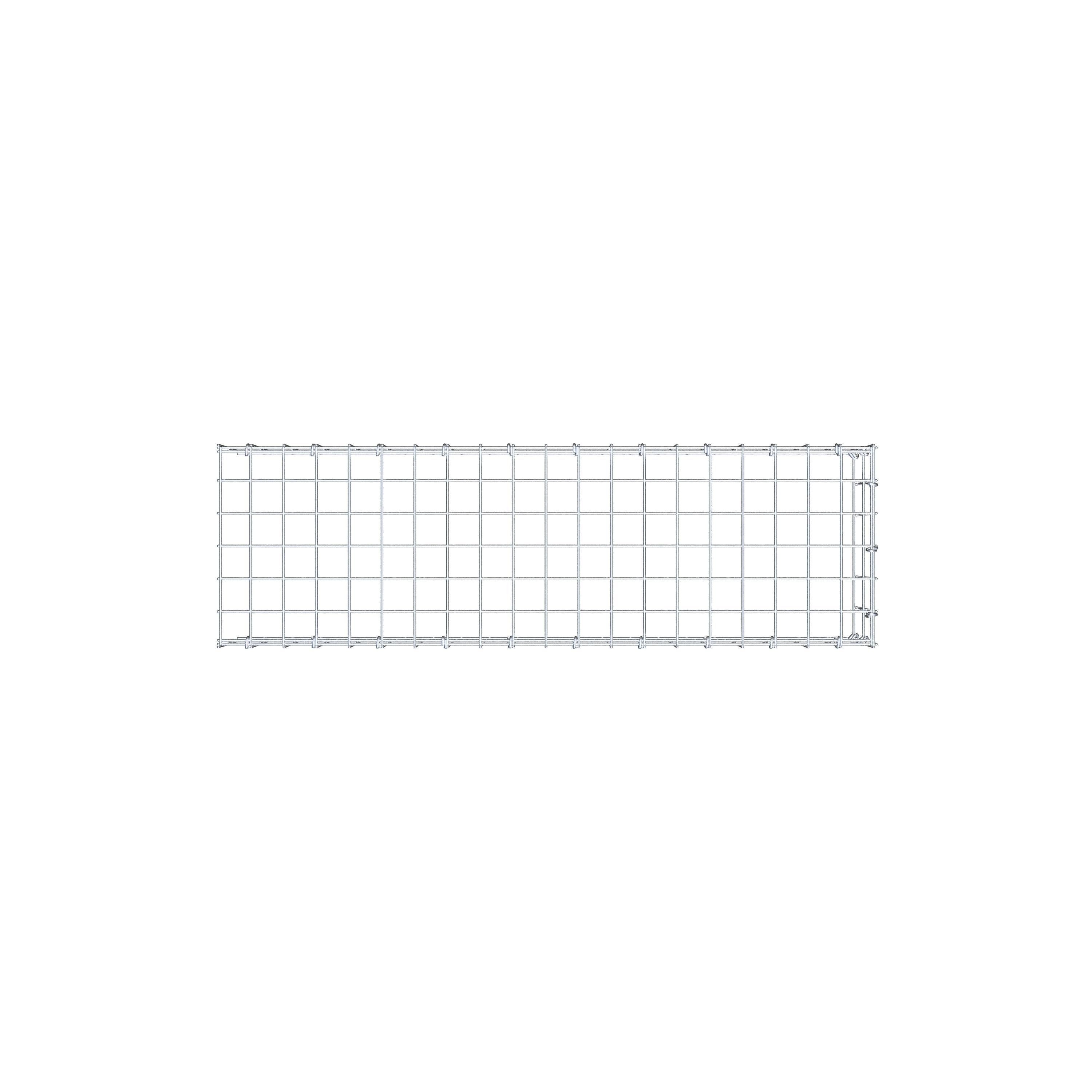 Mounted gabion type 4 100 cm x 20 cm x 30 cm (L x H x D), mesh size 5 cm x 10 cm, C-ring