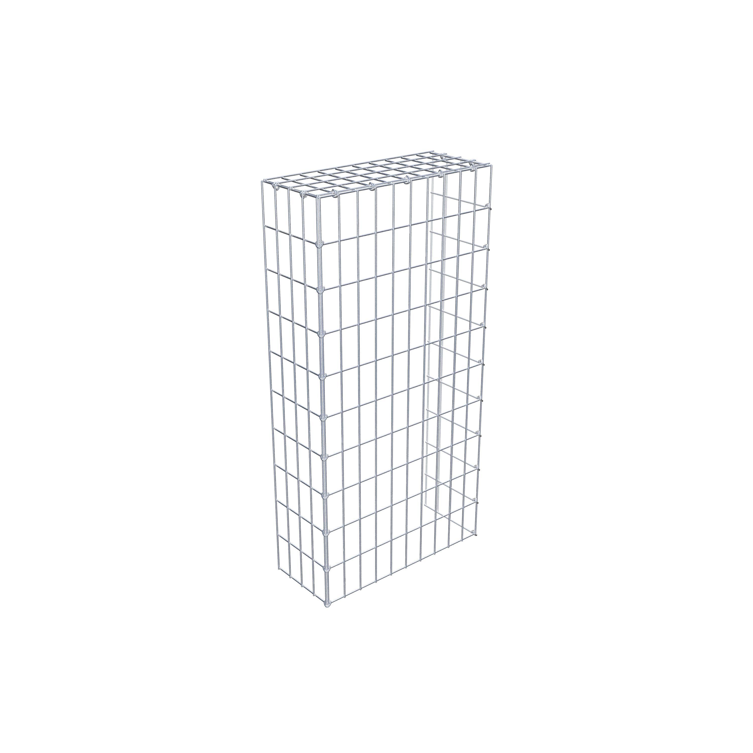 Mounted gabion type 4 100 cm x 20 cm x 50 cm (L x H x D), mesh size 5 cm x 10 cm, C-ring